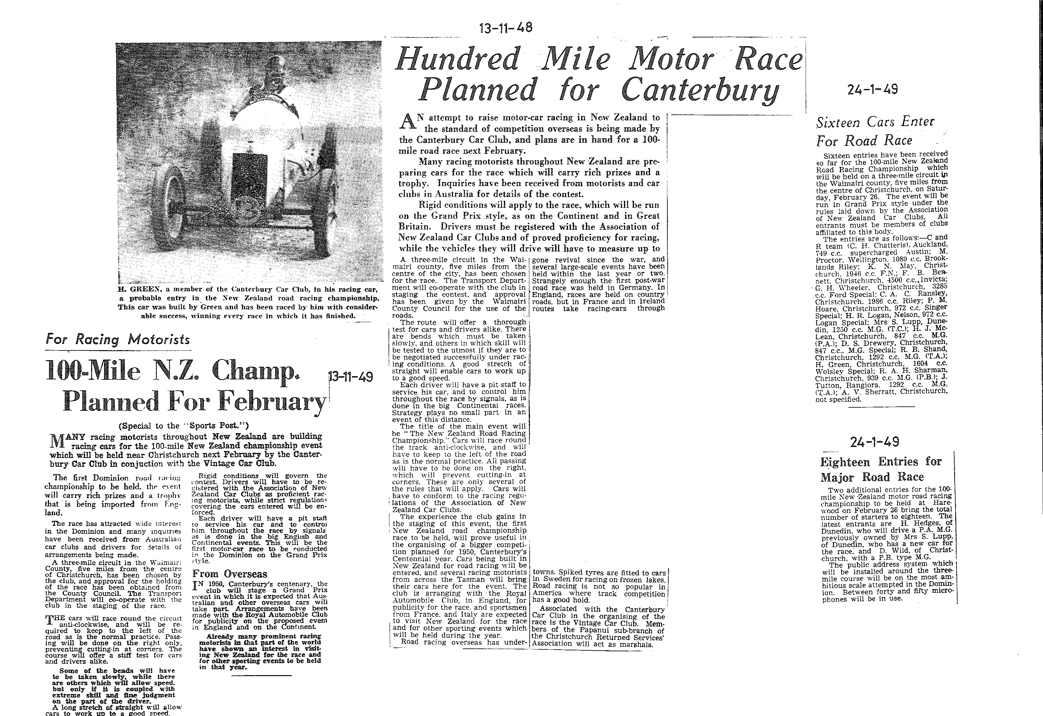 Scan of the clipping page, 13 November 1948