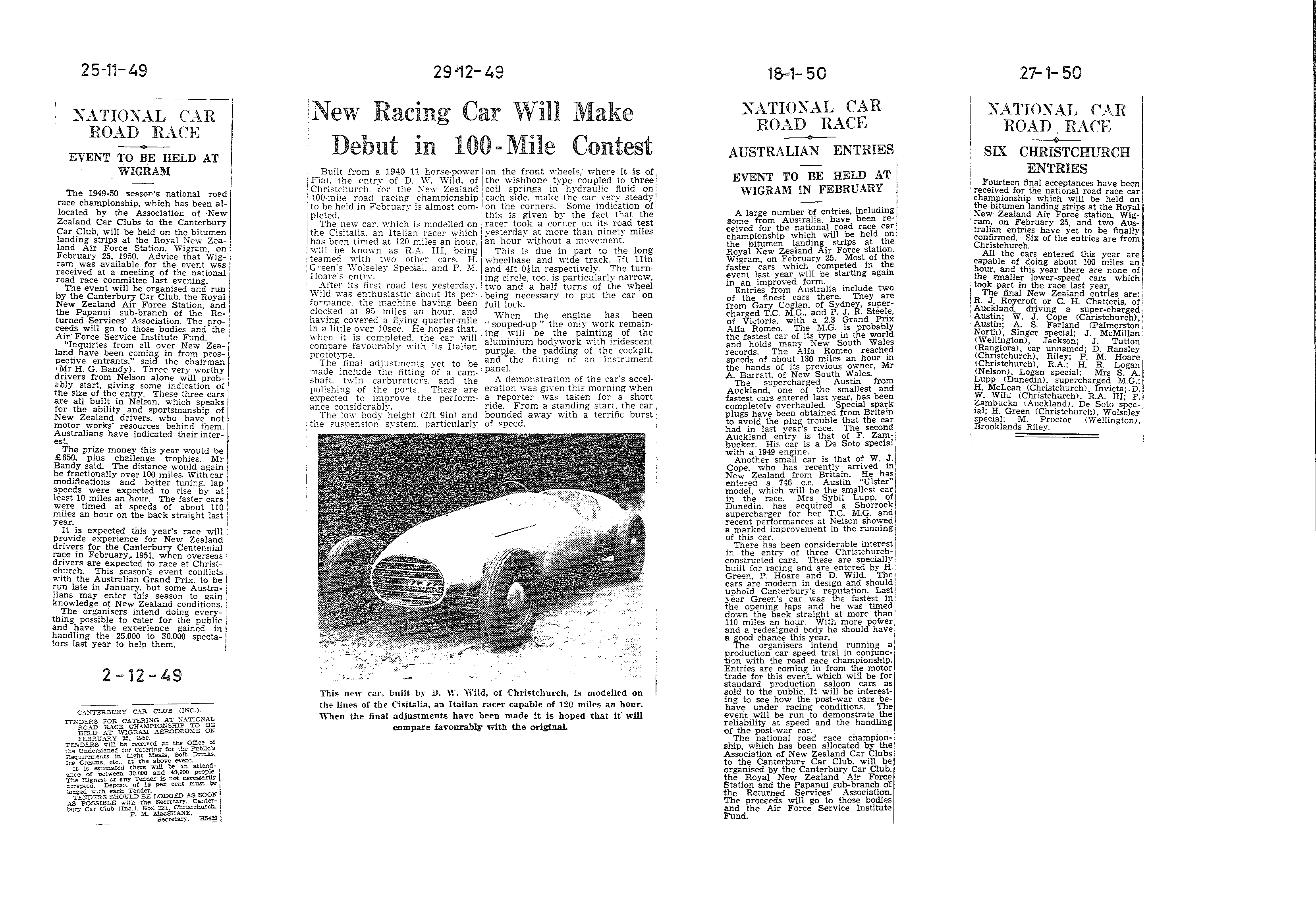 Scan of the clipping page, 25 November 1949