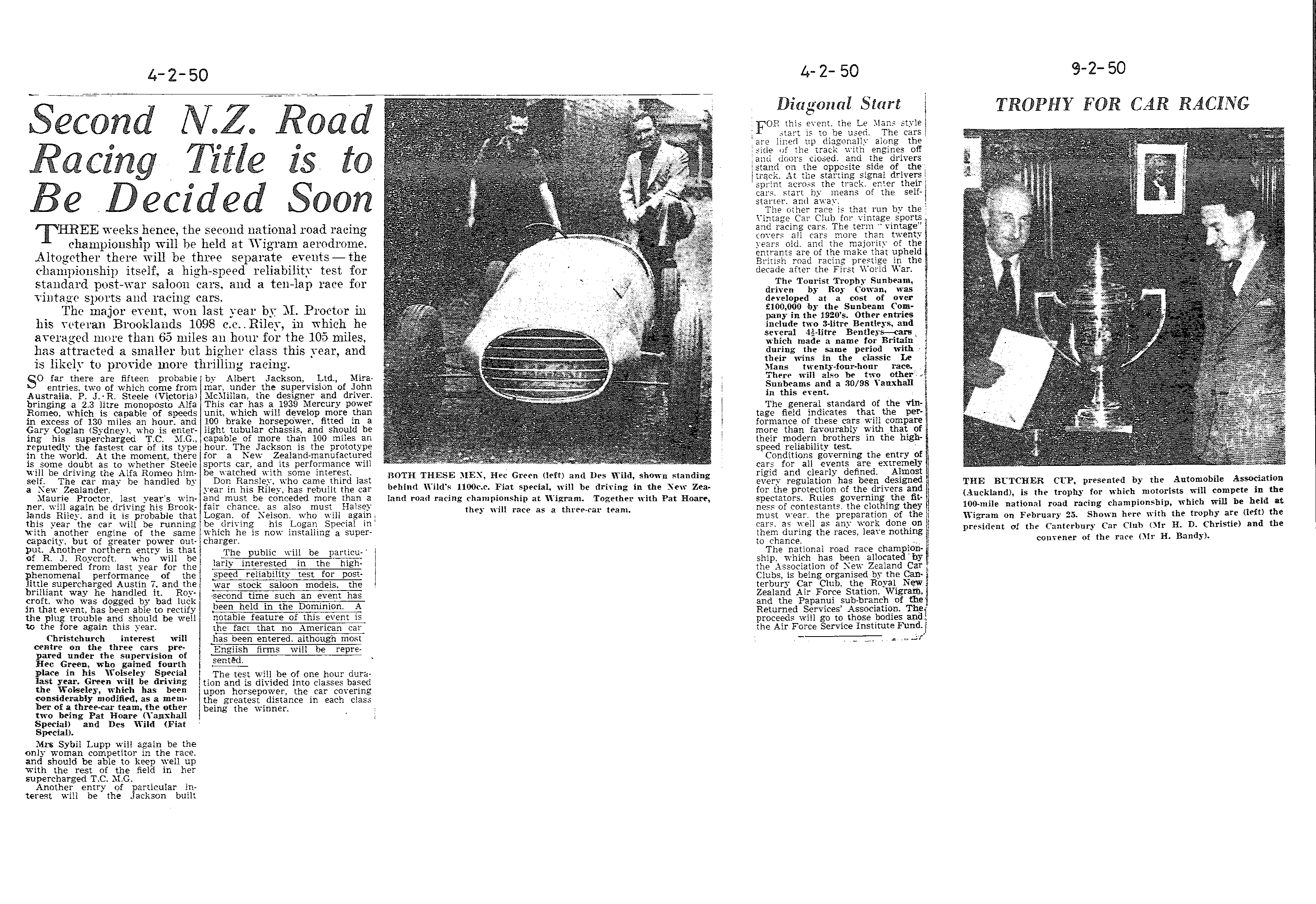 Scan of the clipping page, 4 February 1950