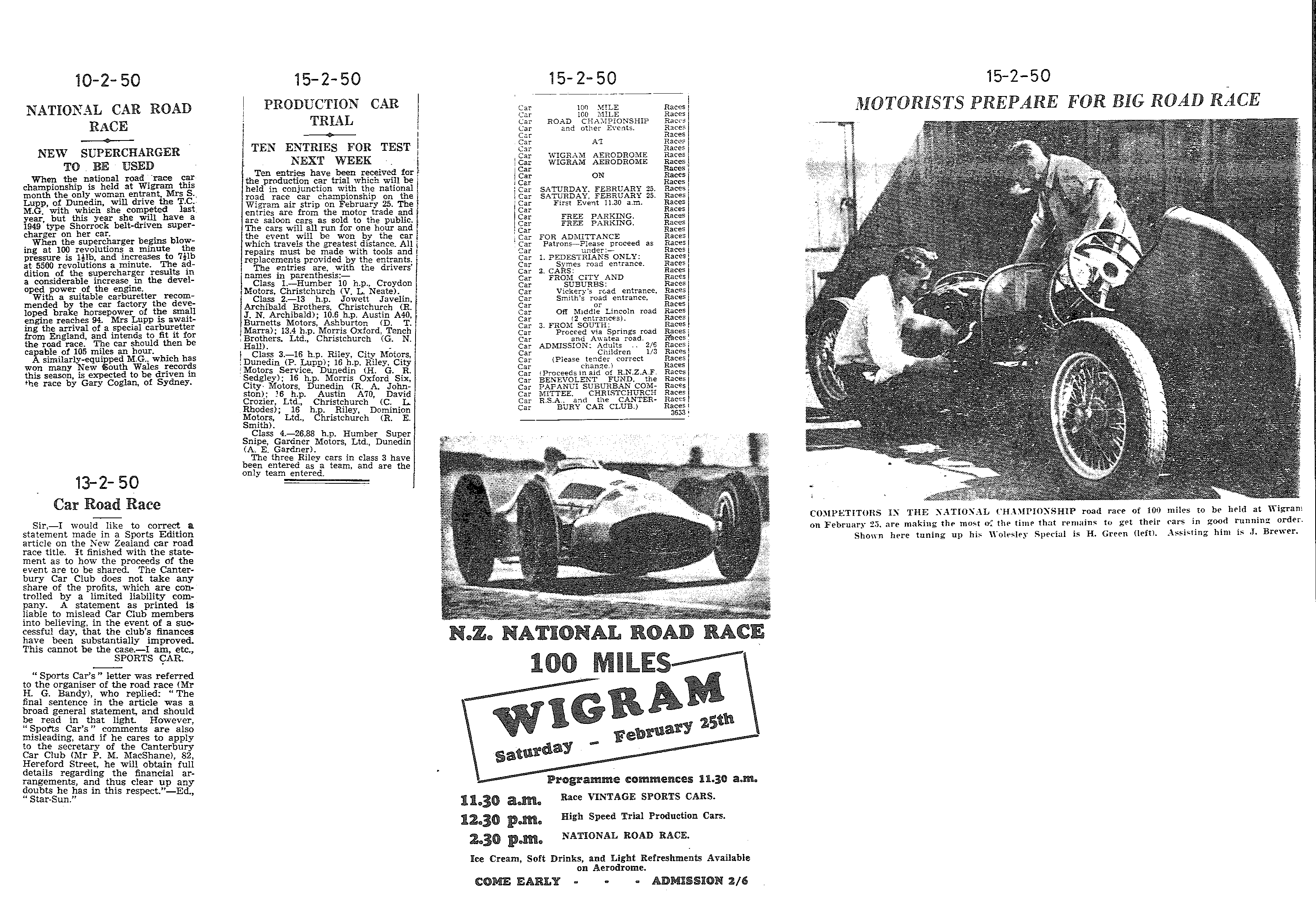 Scan of the clipping page, 10 February 1950
