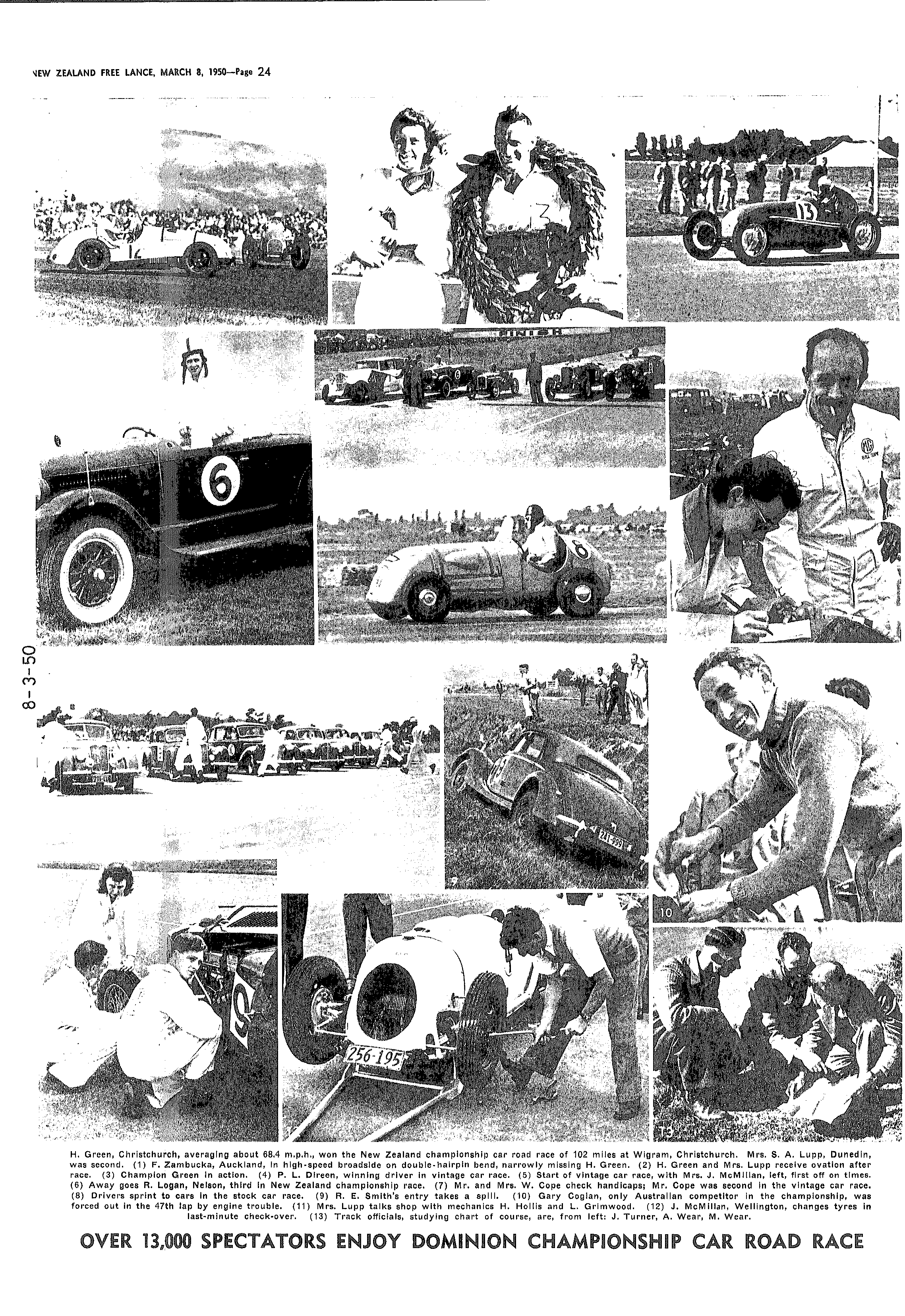 Scan of the clipping page, 8 March 1950