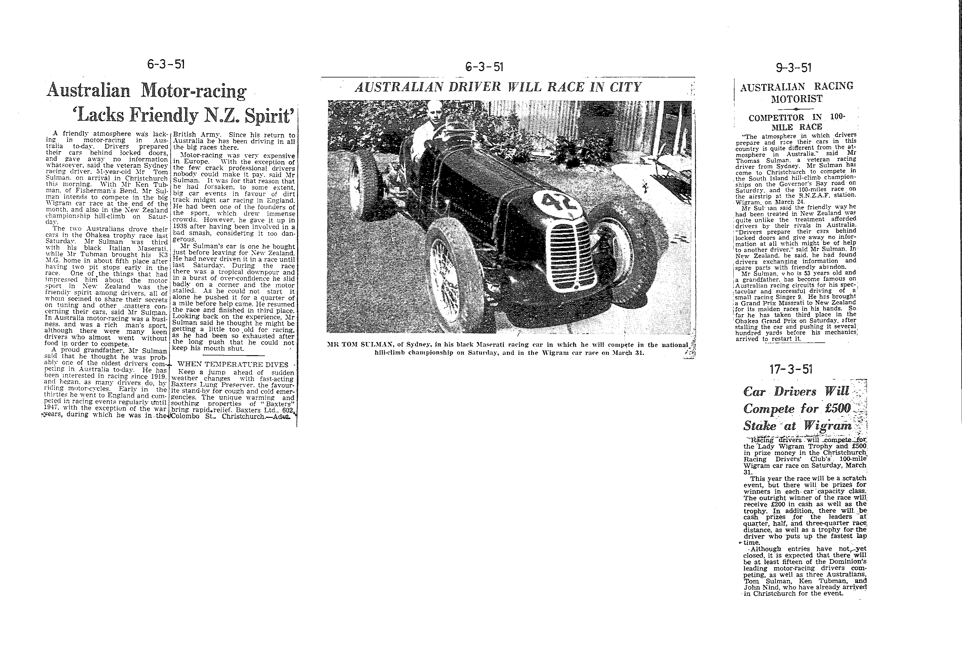 Scan of the clipping page, 6 March 1951