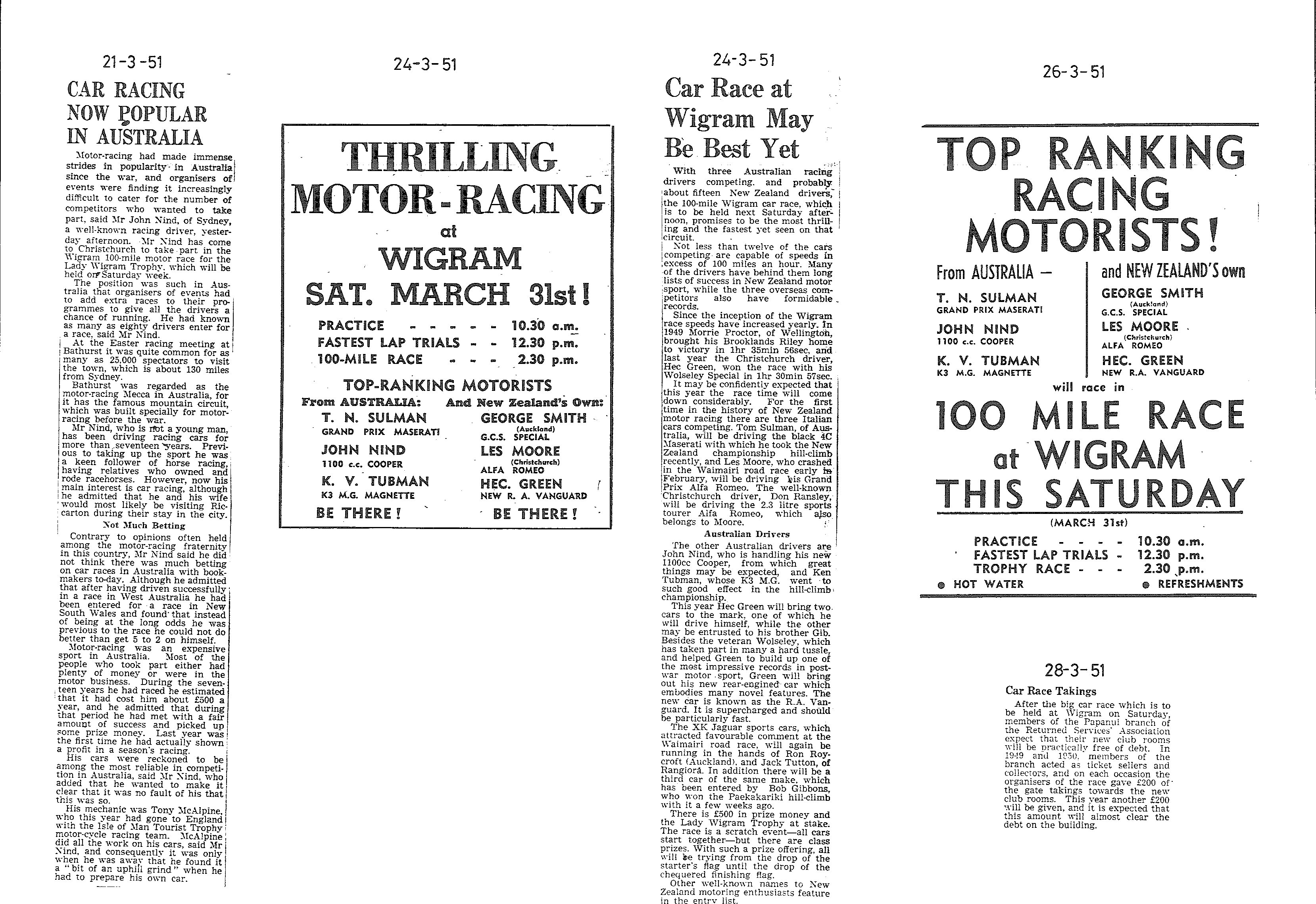 Scan of the clipping page, 21 March 1951