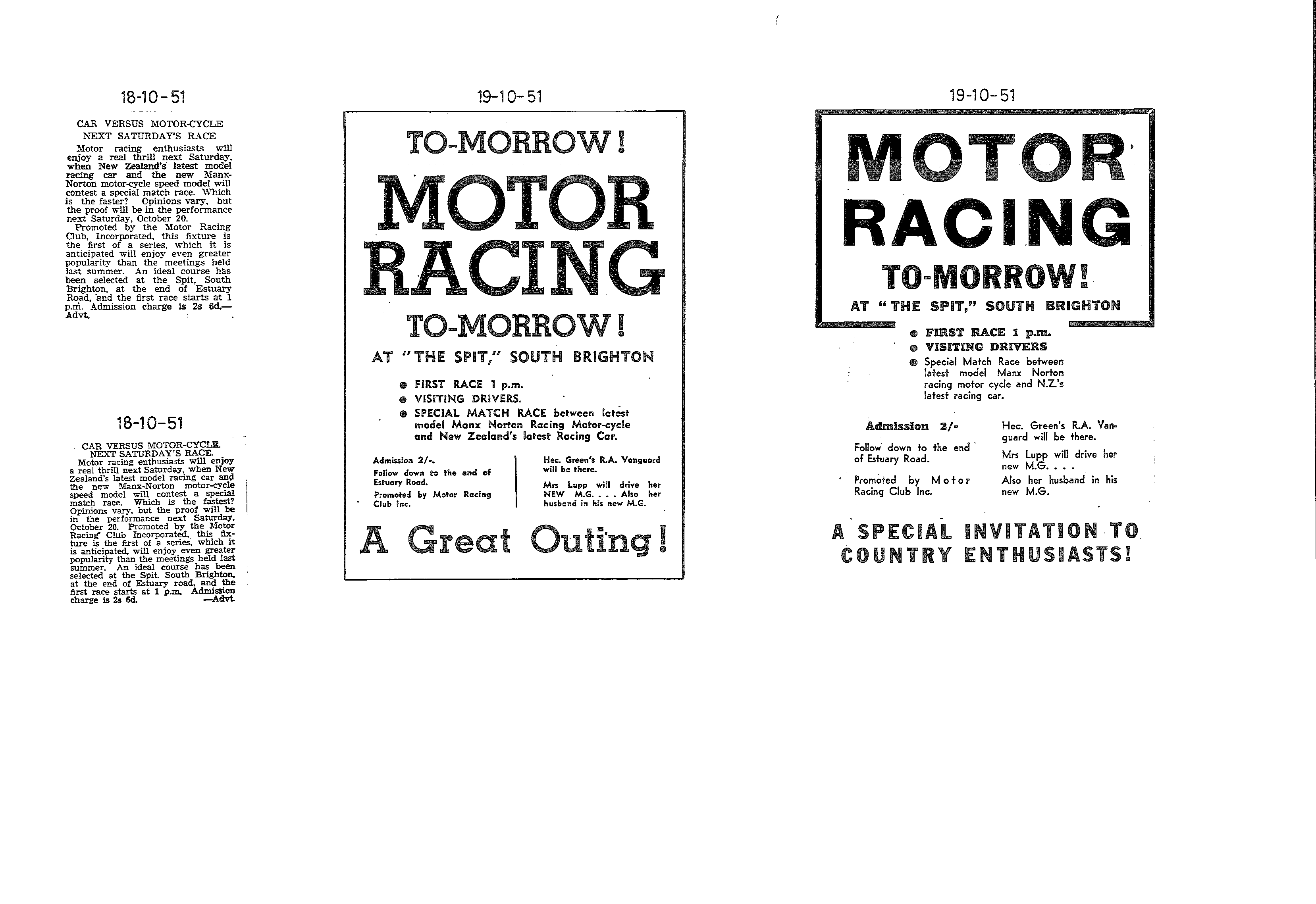 Scan of the clipping page, 18 October 1951