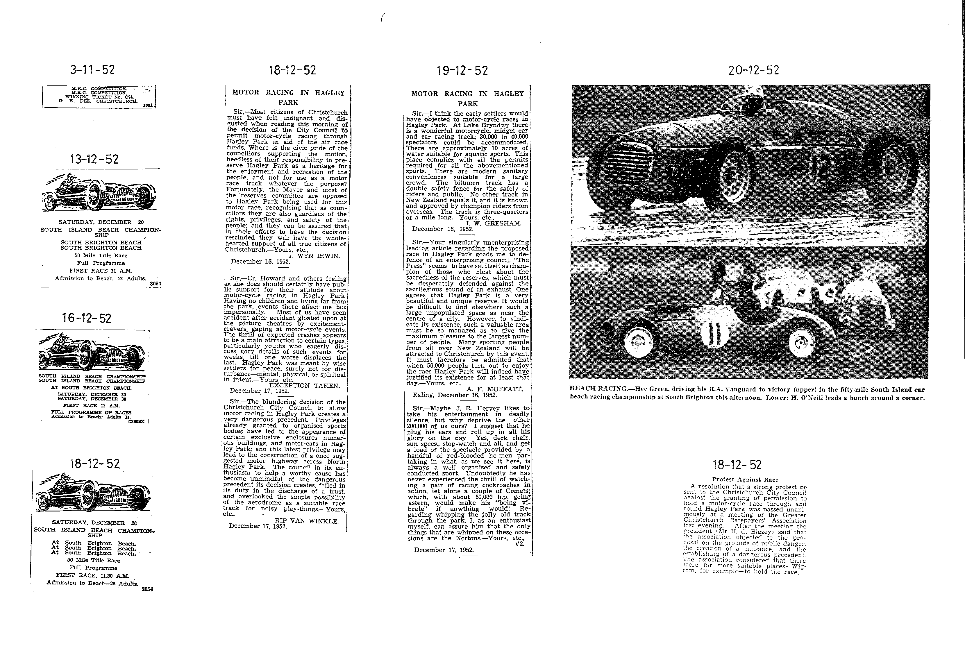 Scan of the clipping page, 3 November 1952