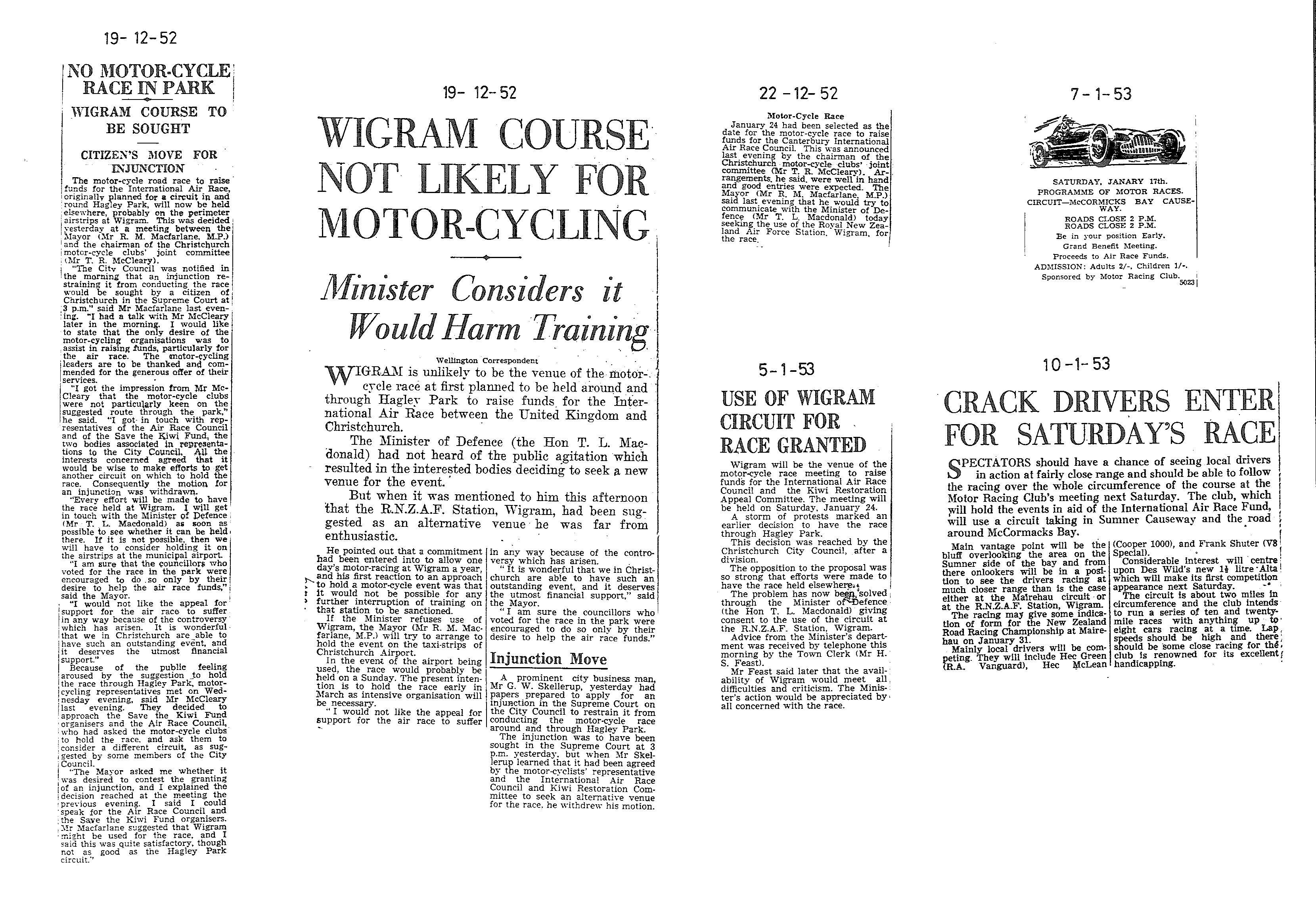 Scan of the clipping page, 19 December 1952