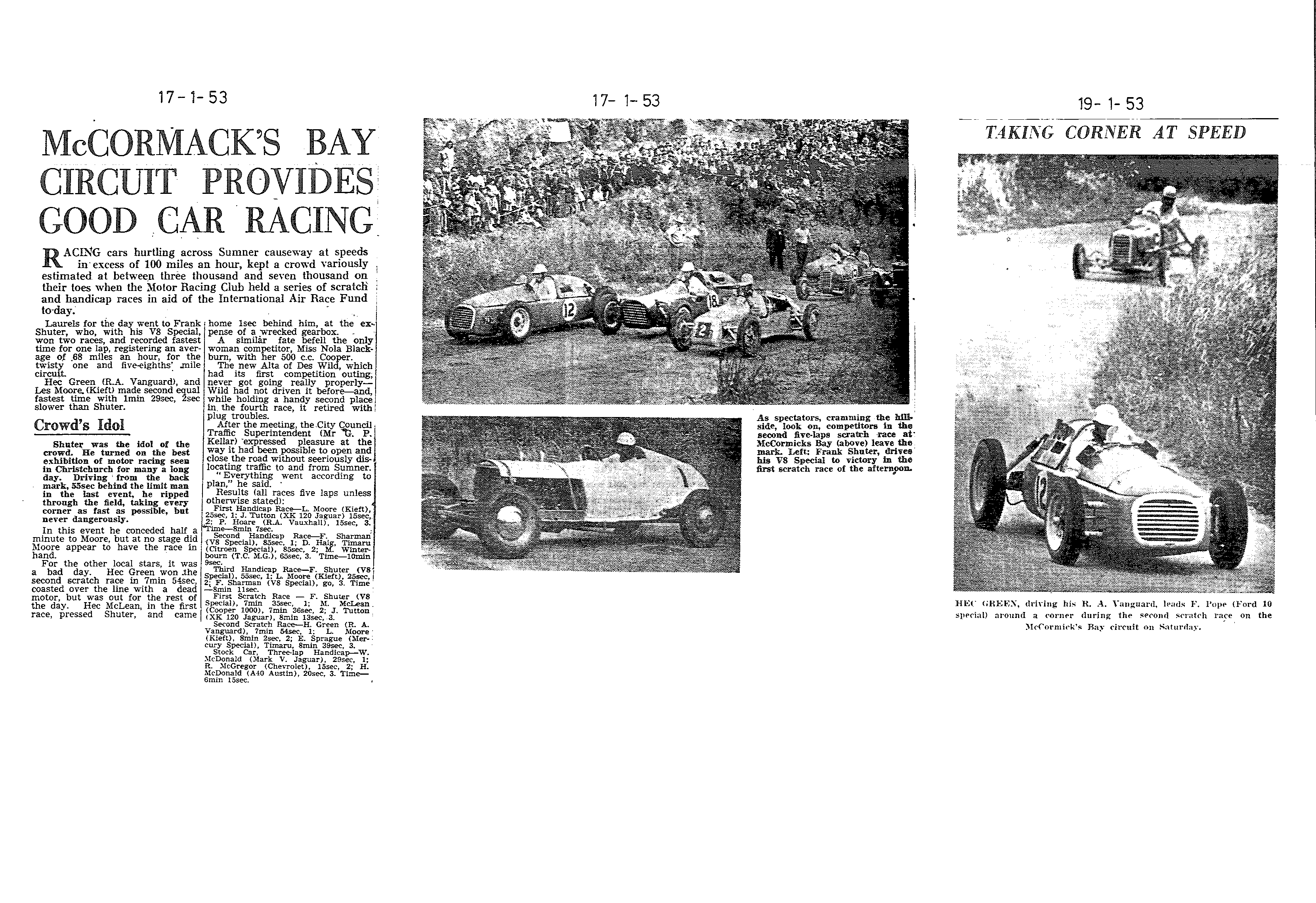 Scan of the clipping page, 17 January 1953