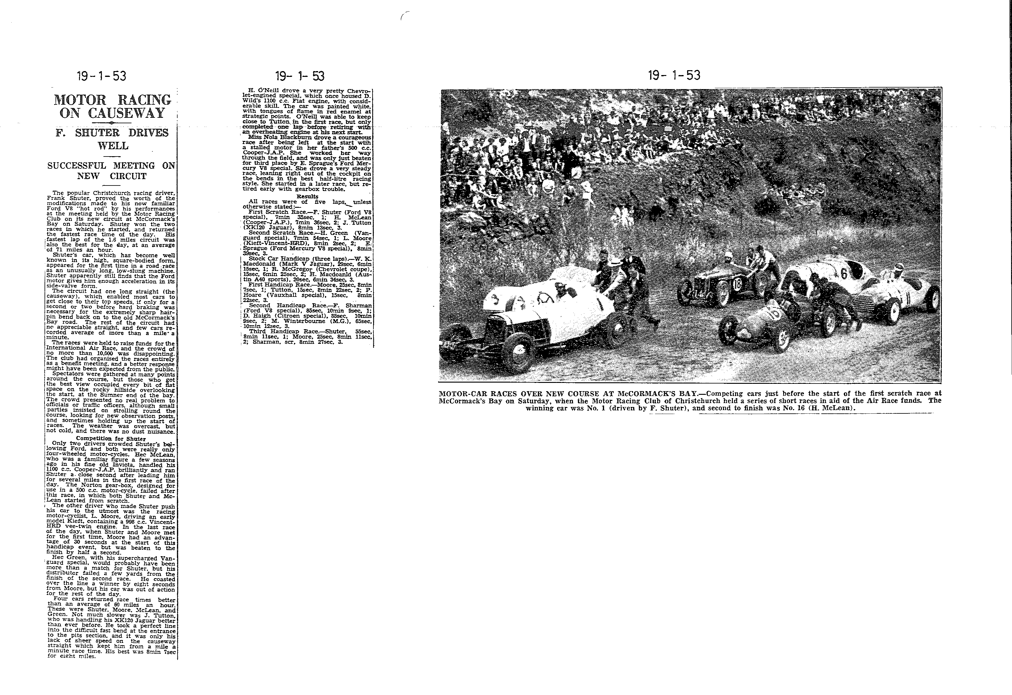 Scan of the clipping page, 19 January 1953