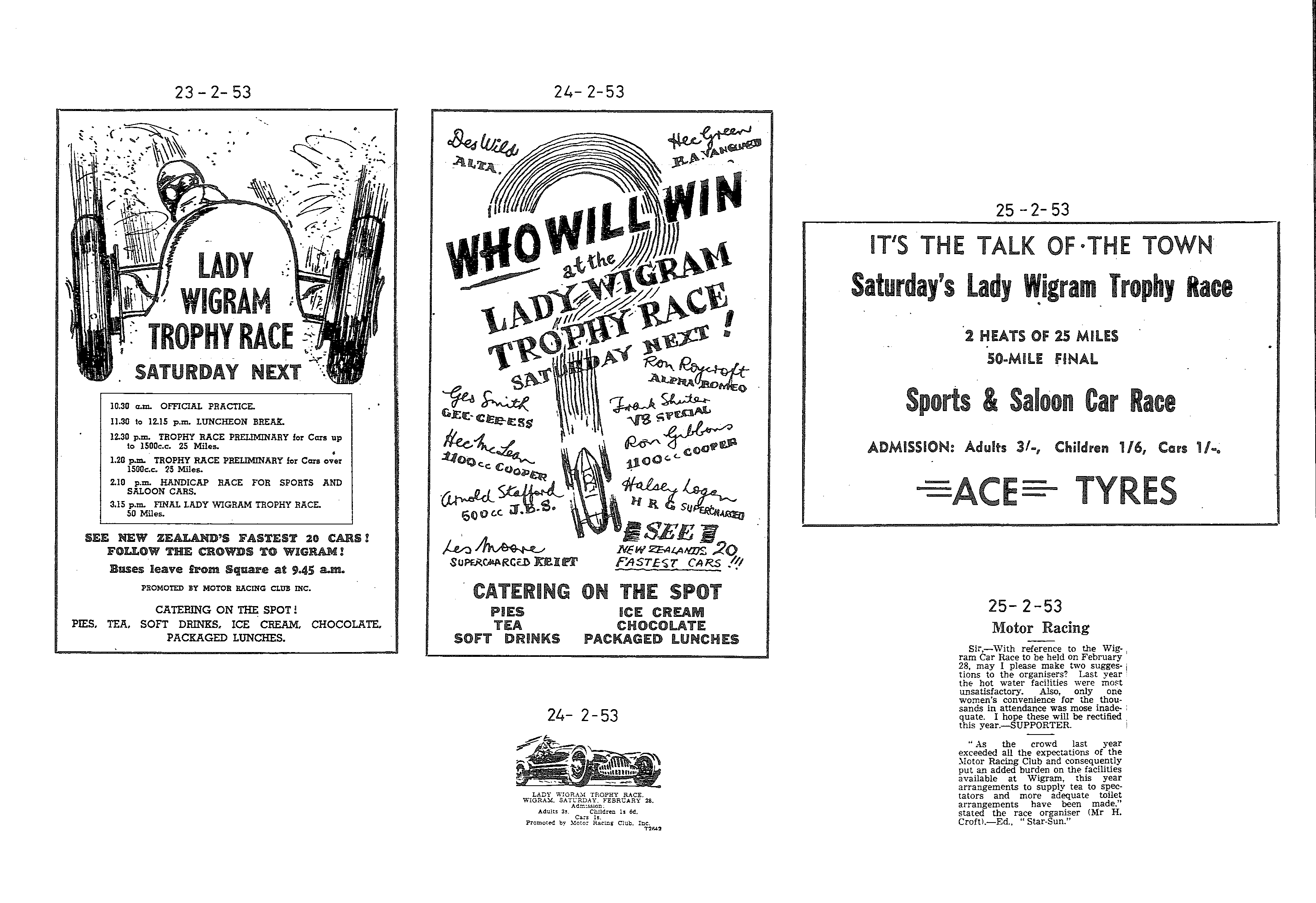 Scan of the clipping page, 23 February 1953