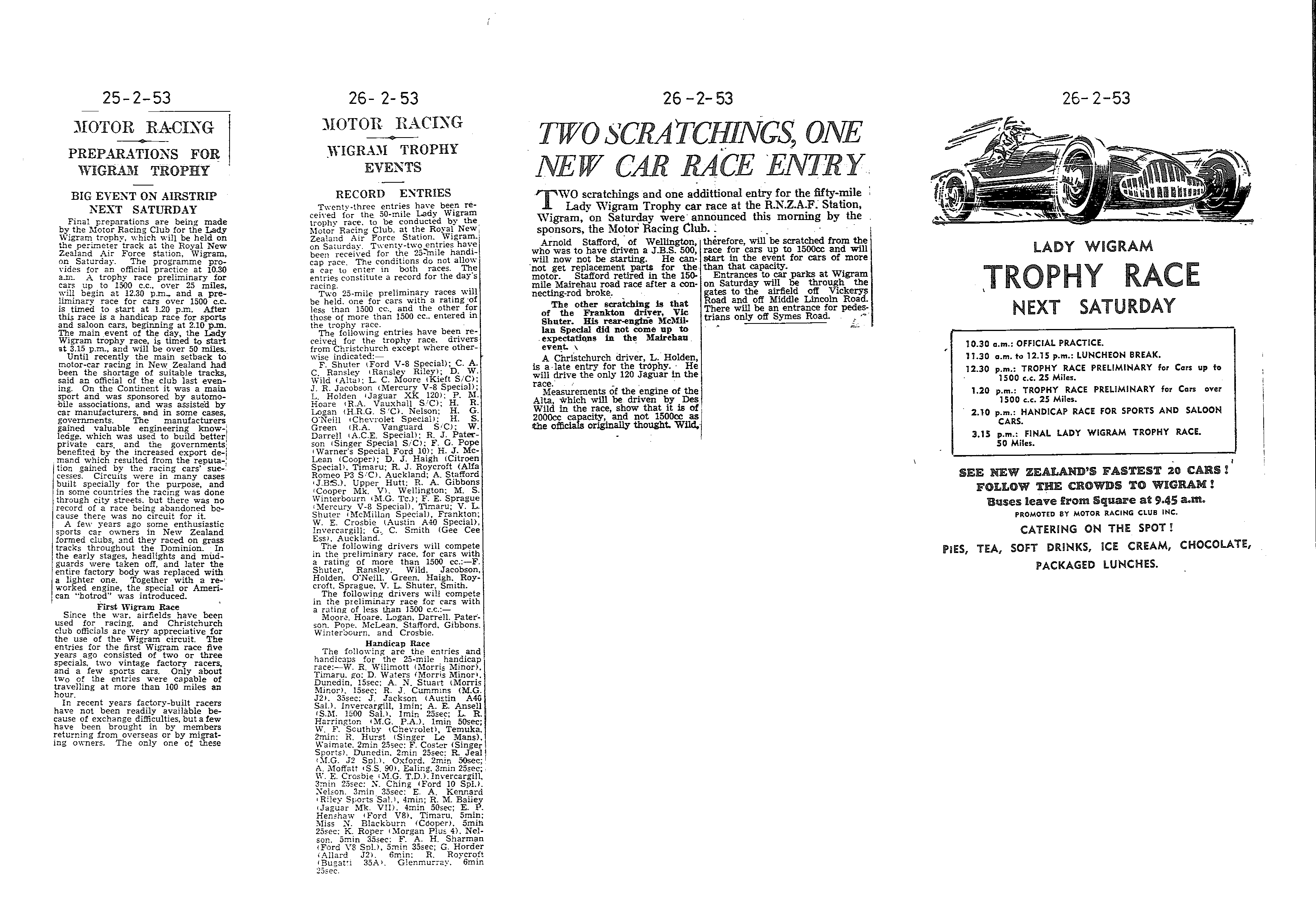 Scan of the clipping page, 25 February 1953