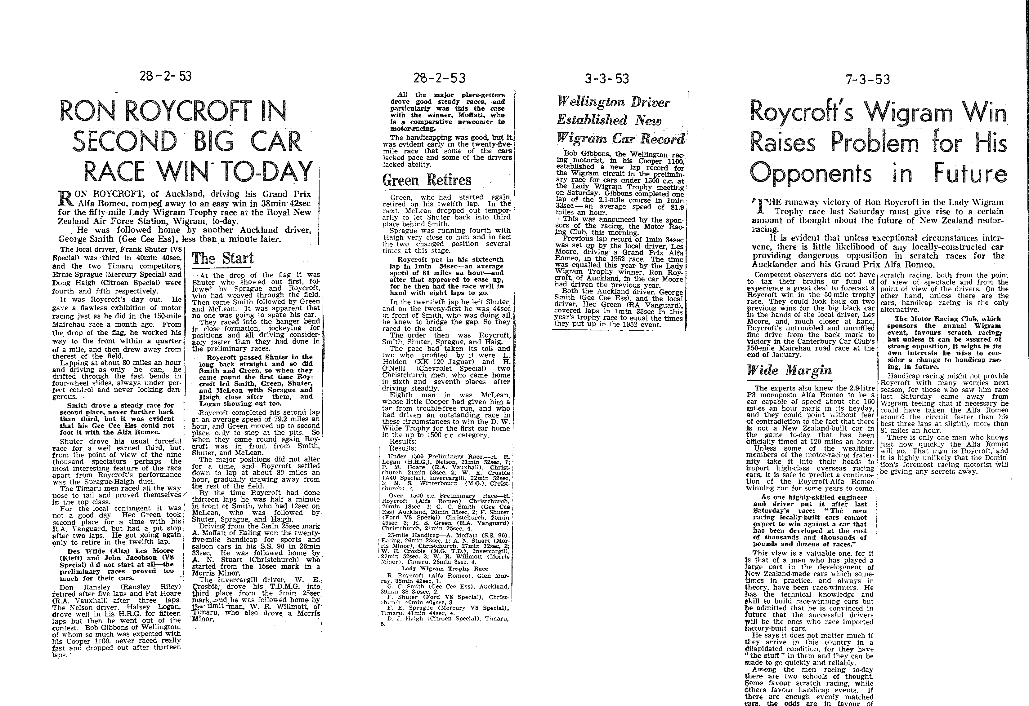 Scan of the clipping page, 28 February 1953