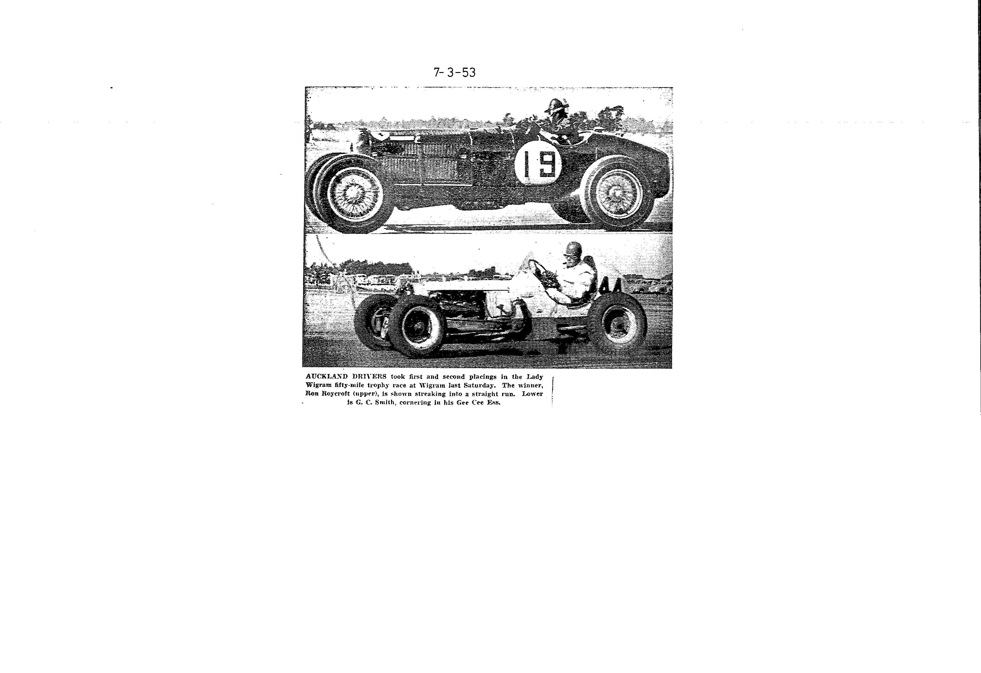 Scan of the clipping page, 7 March 1953