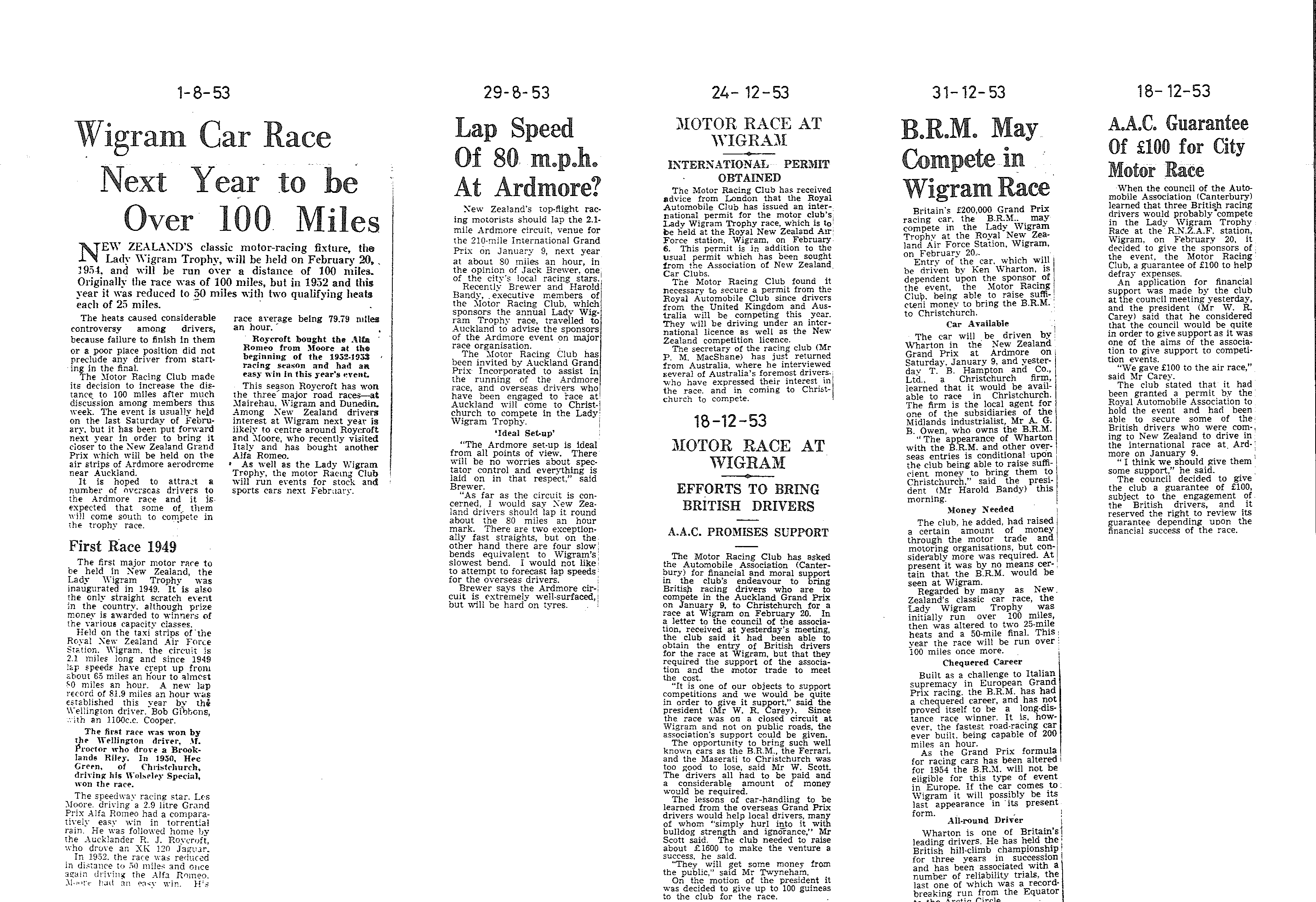 Scan of the clipping page, 1 August 1953