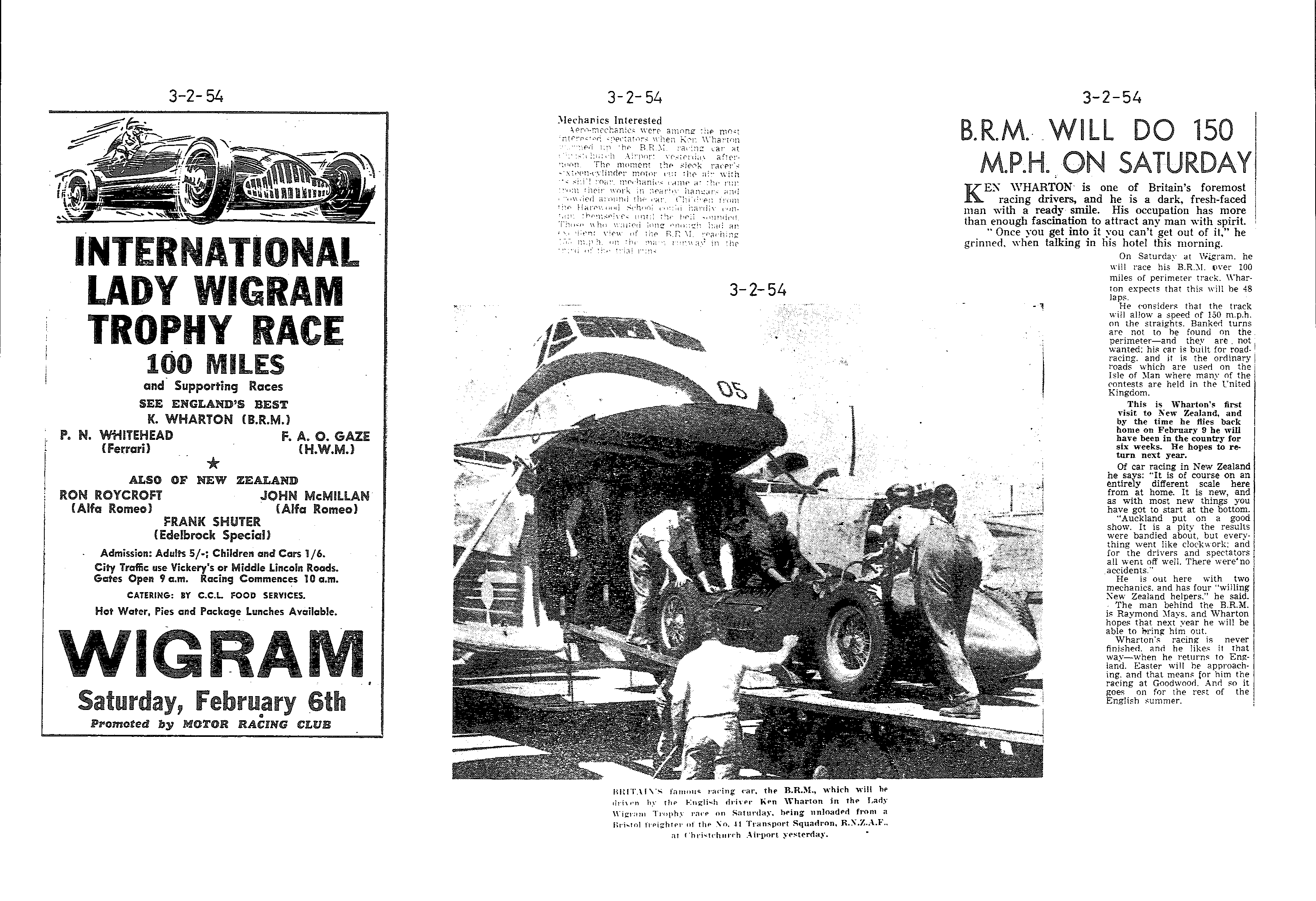 Scan of the clipping page, 3 February 1954