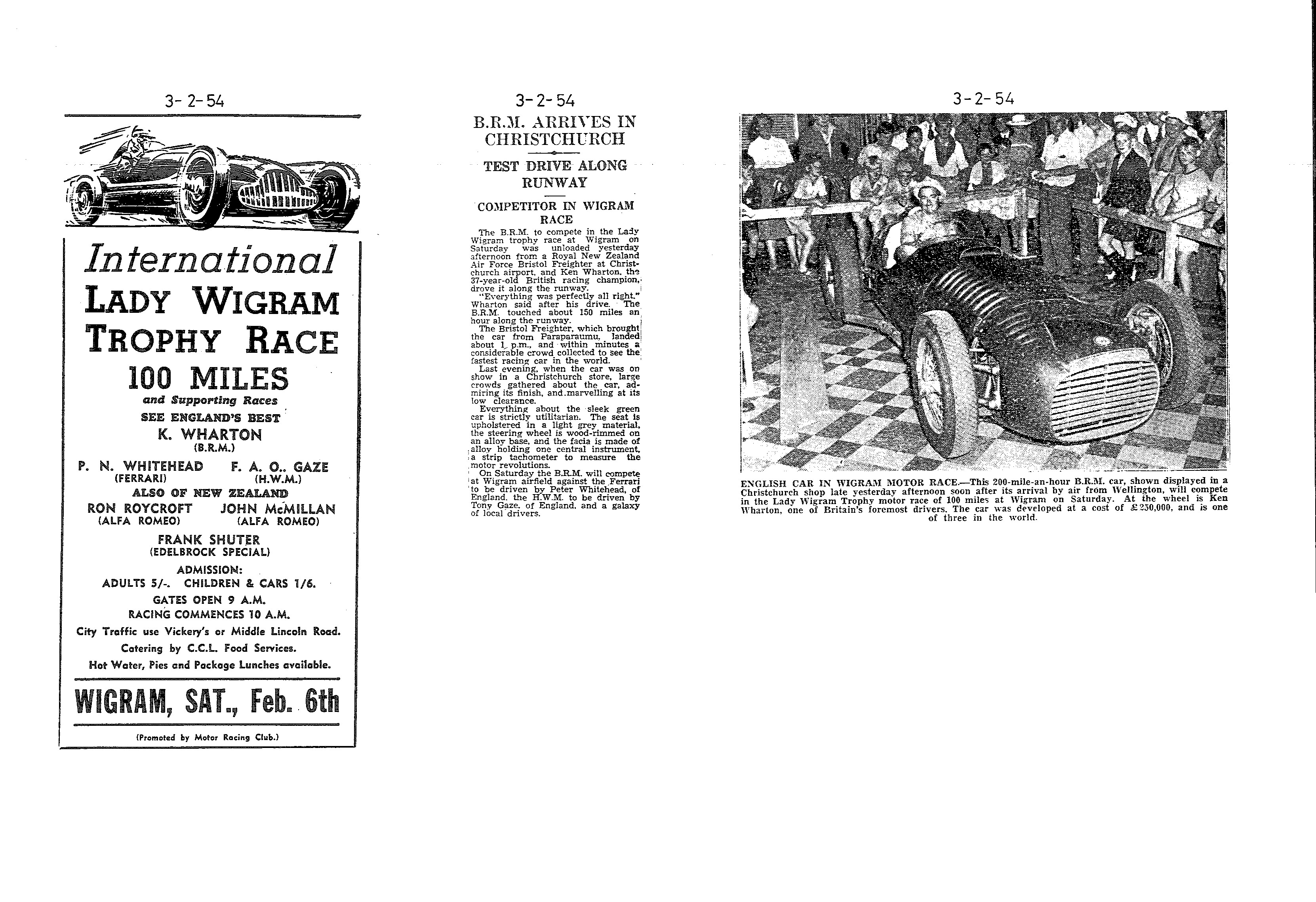 Scan of the clipping page, 3 February 1954
