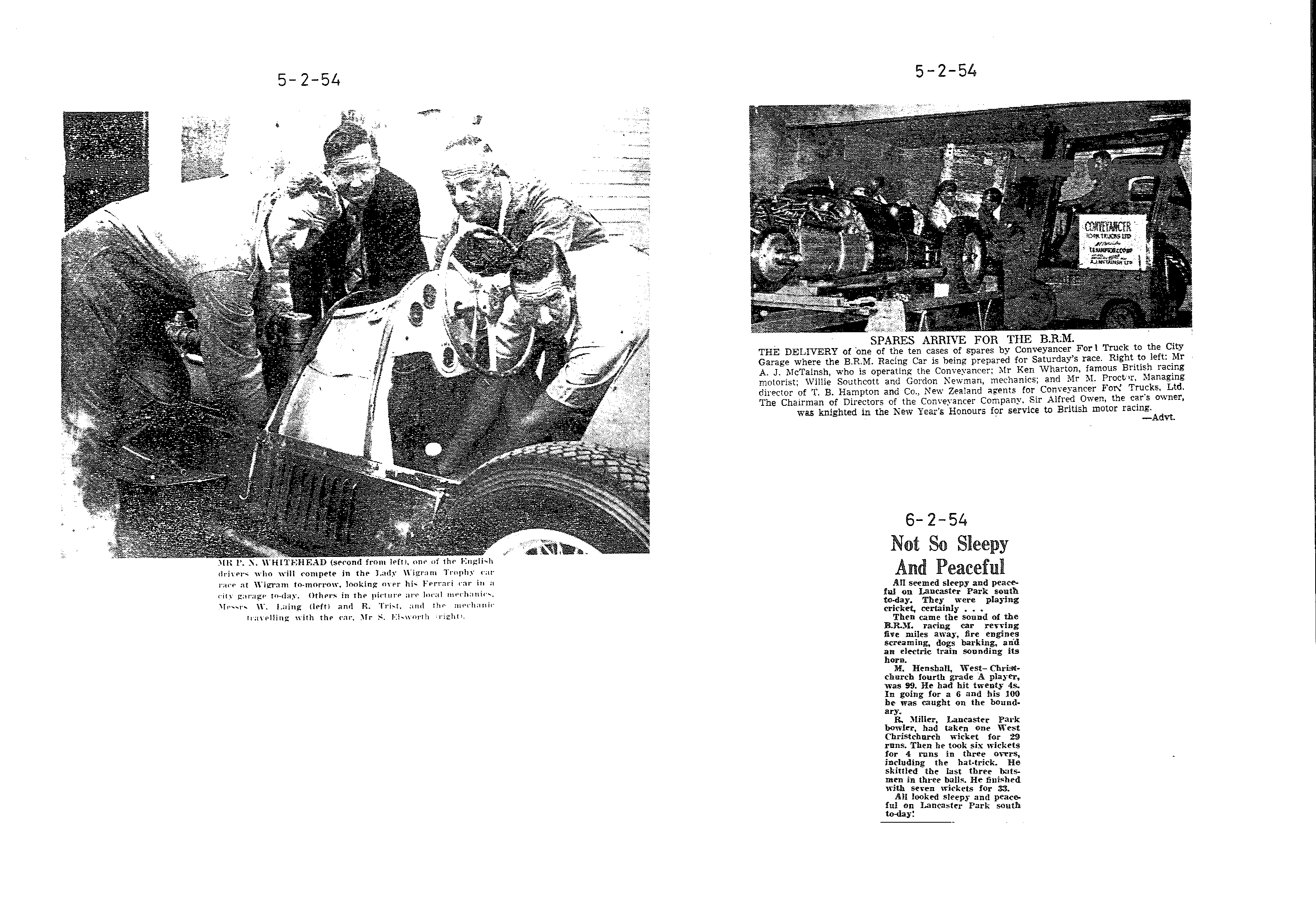Scan of the clipping page, 5 February 1954