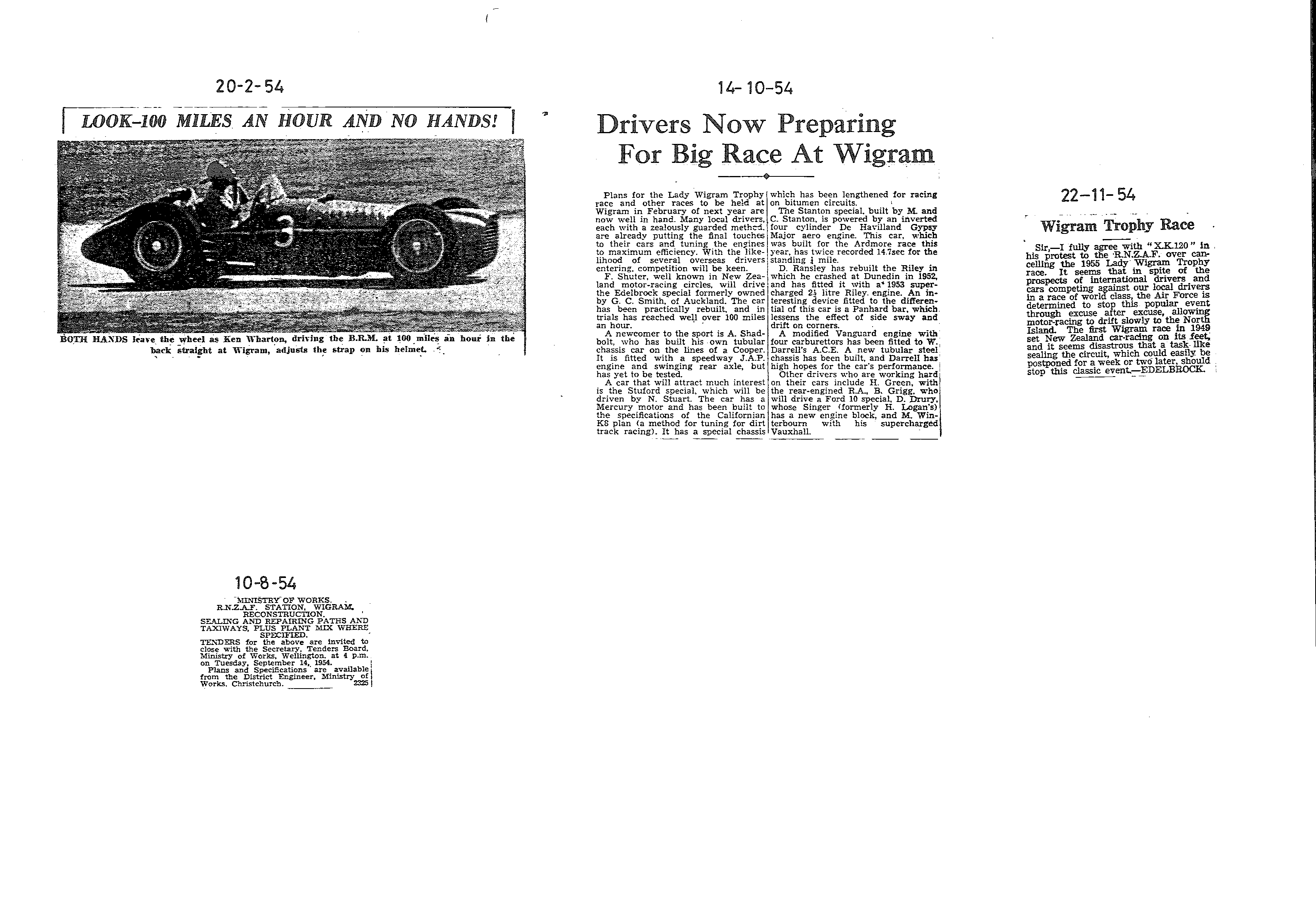 Scan of the clipping page, 20 February 1954