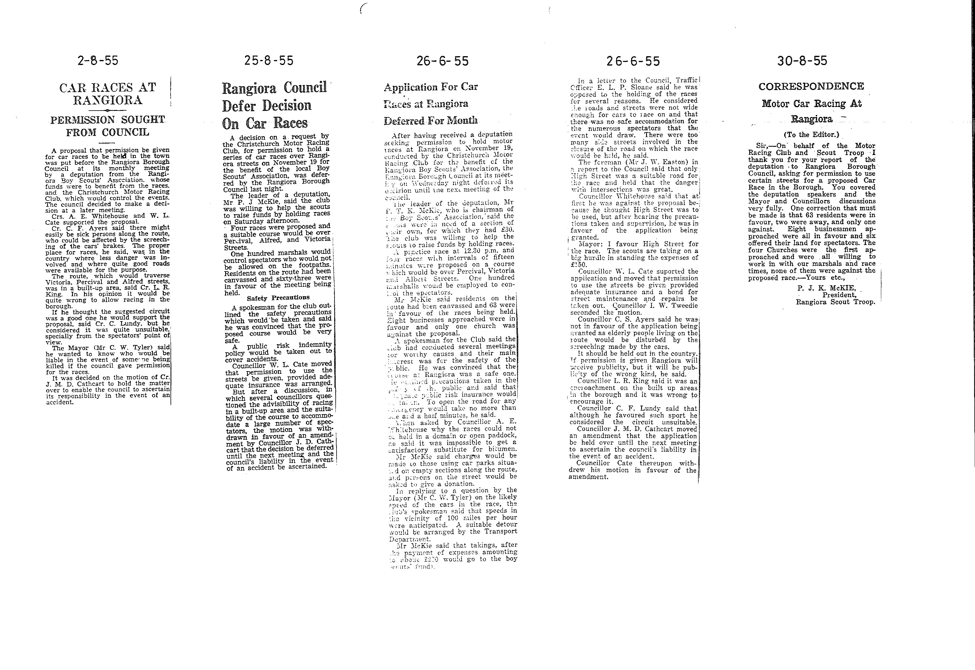 Scan of the clipping page, 2 August 1955