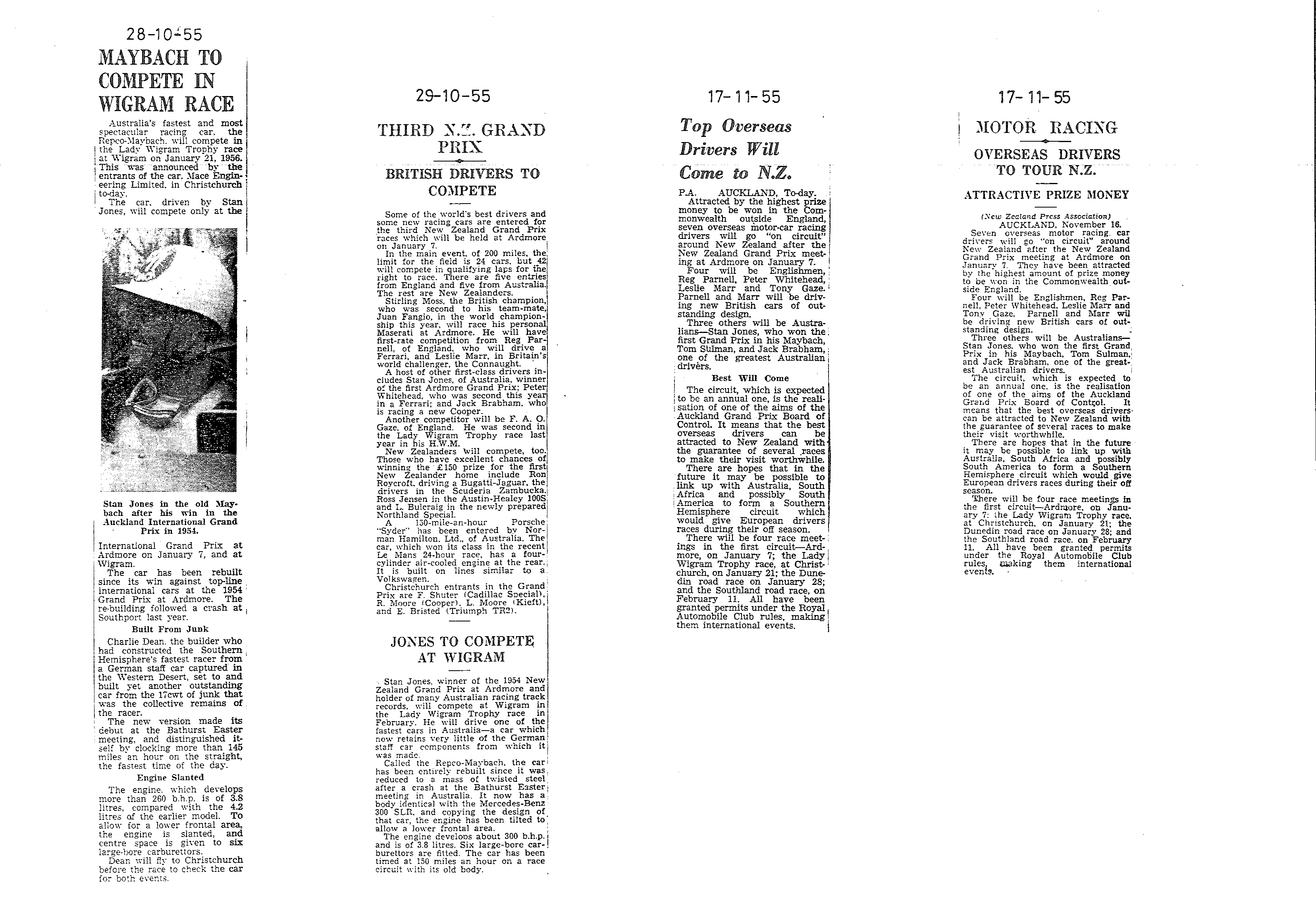 Scan of the clipping page, 28 October 1955