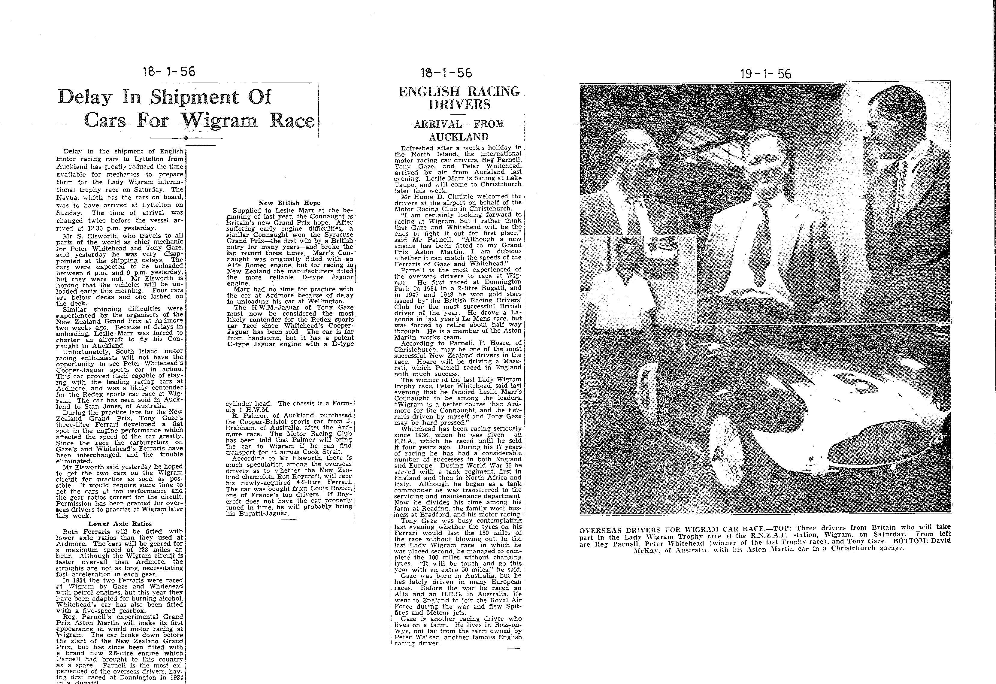 Scan of the clipping page, 18 January 1956