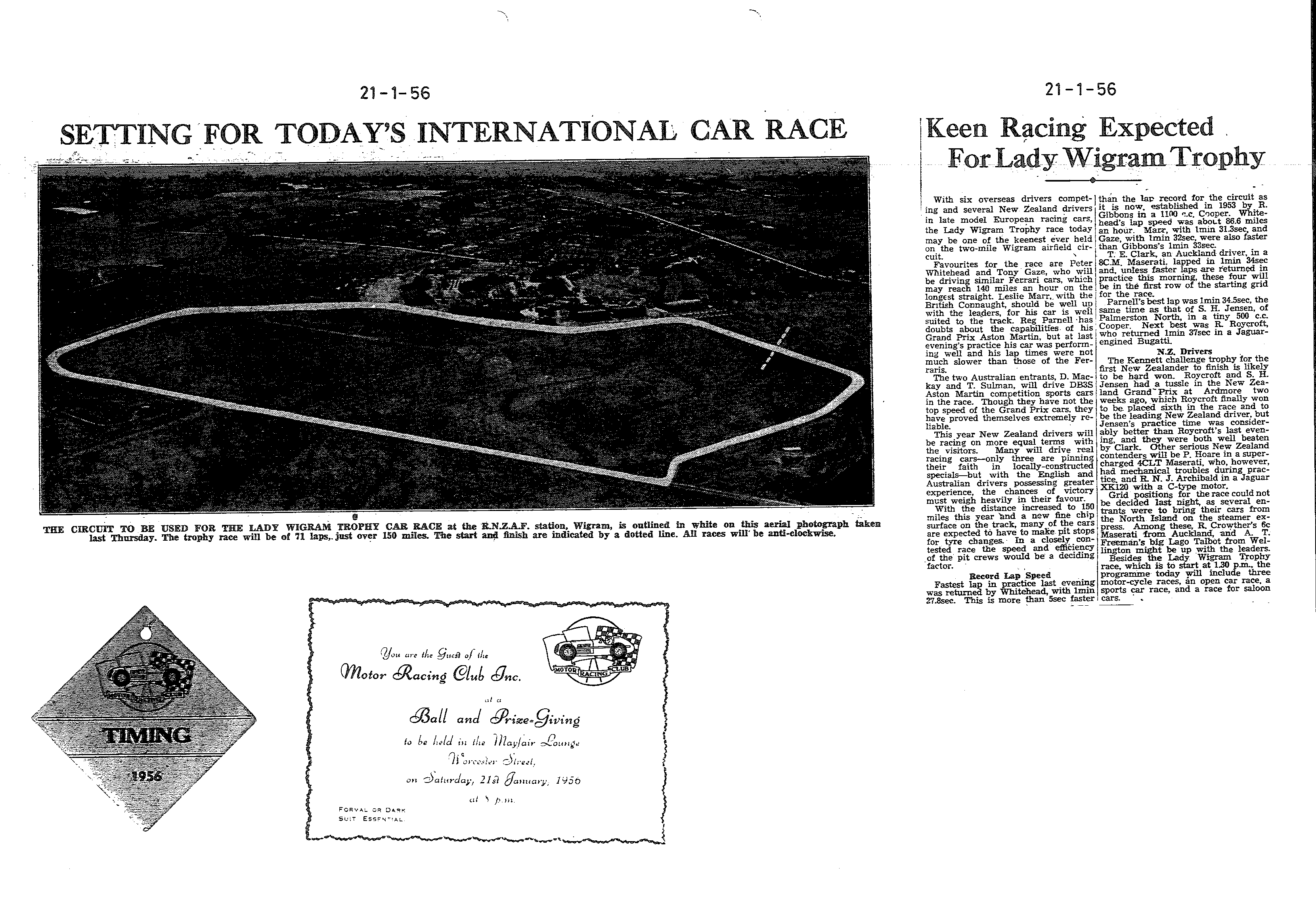 Scan of the clipping page, 21 January 1956