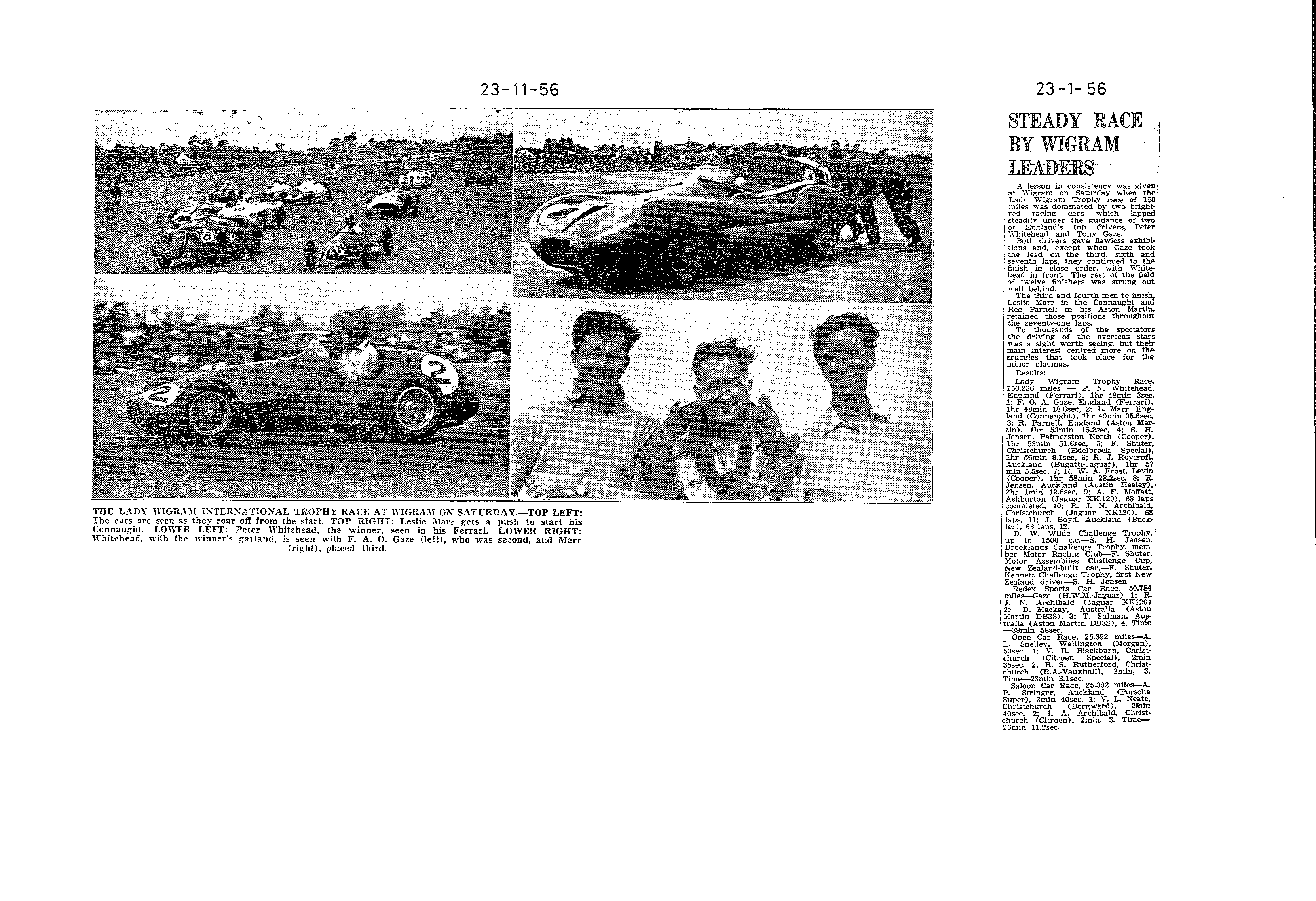 Scan of the clipping page, 23 January 1956