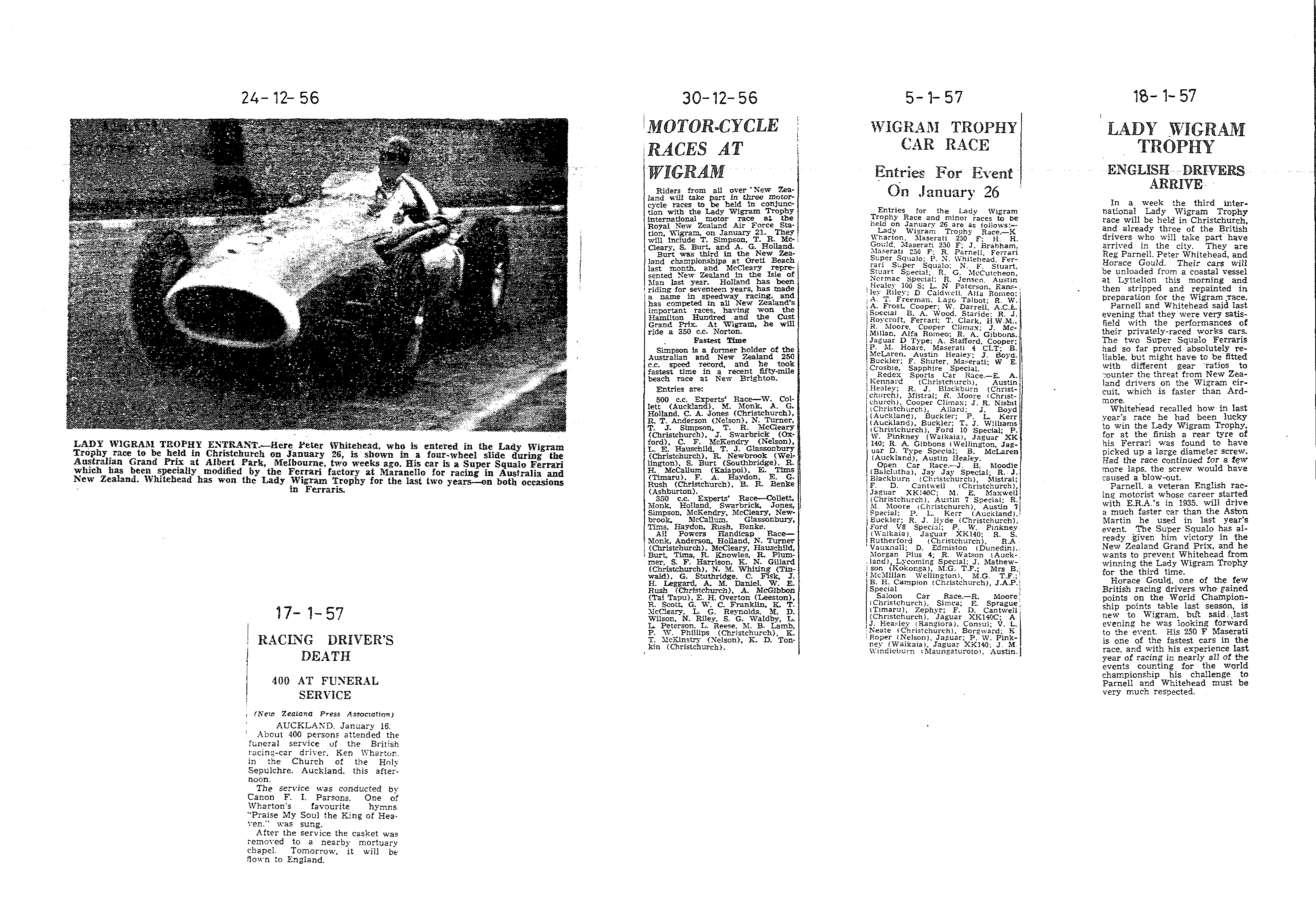 Scan of the clipping page, 5 January 1957