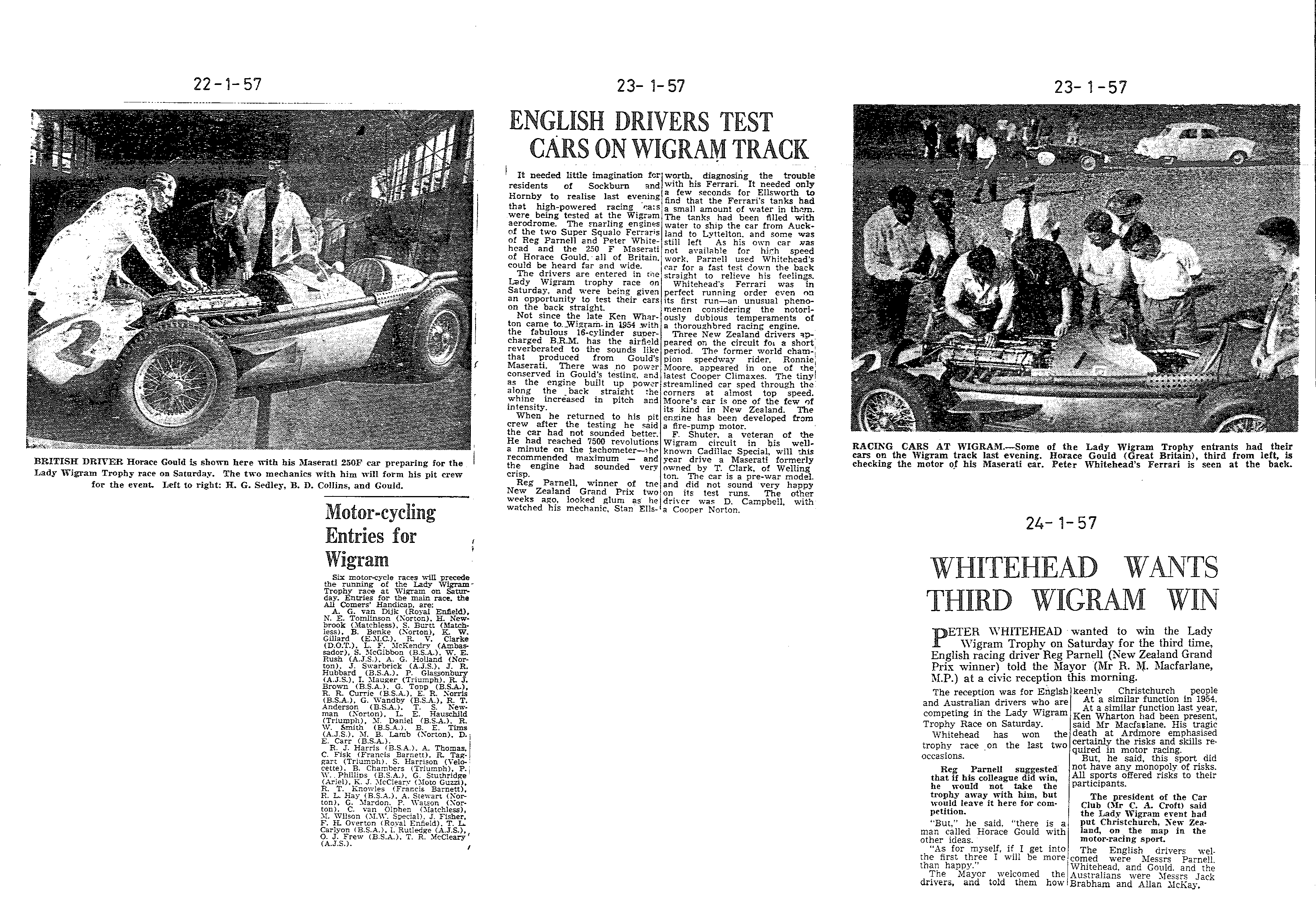 Scan of the clipping page, 23 January 1957