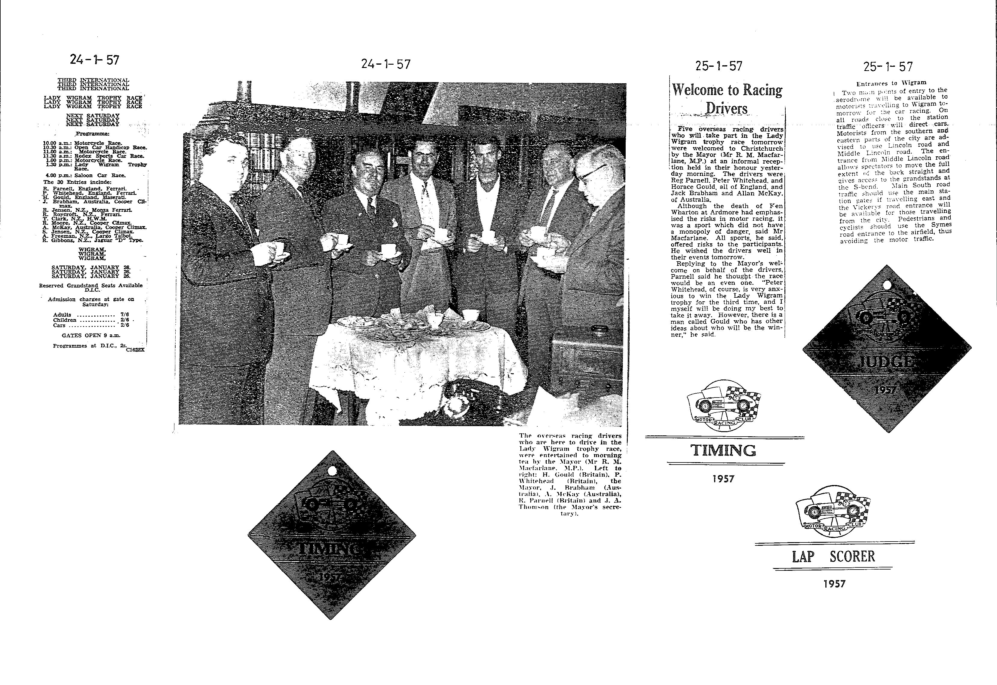 Scan of the clipping page, 25 January 1957