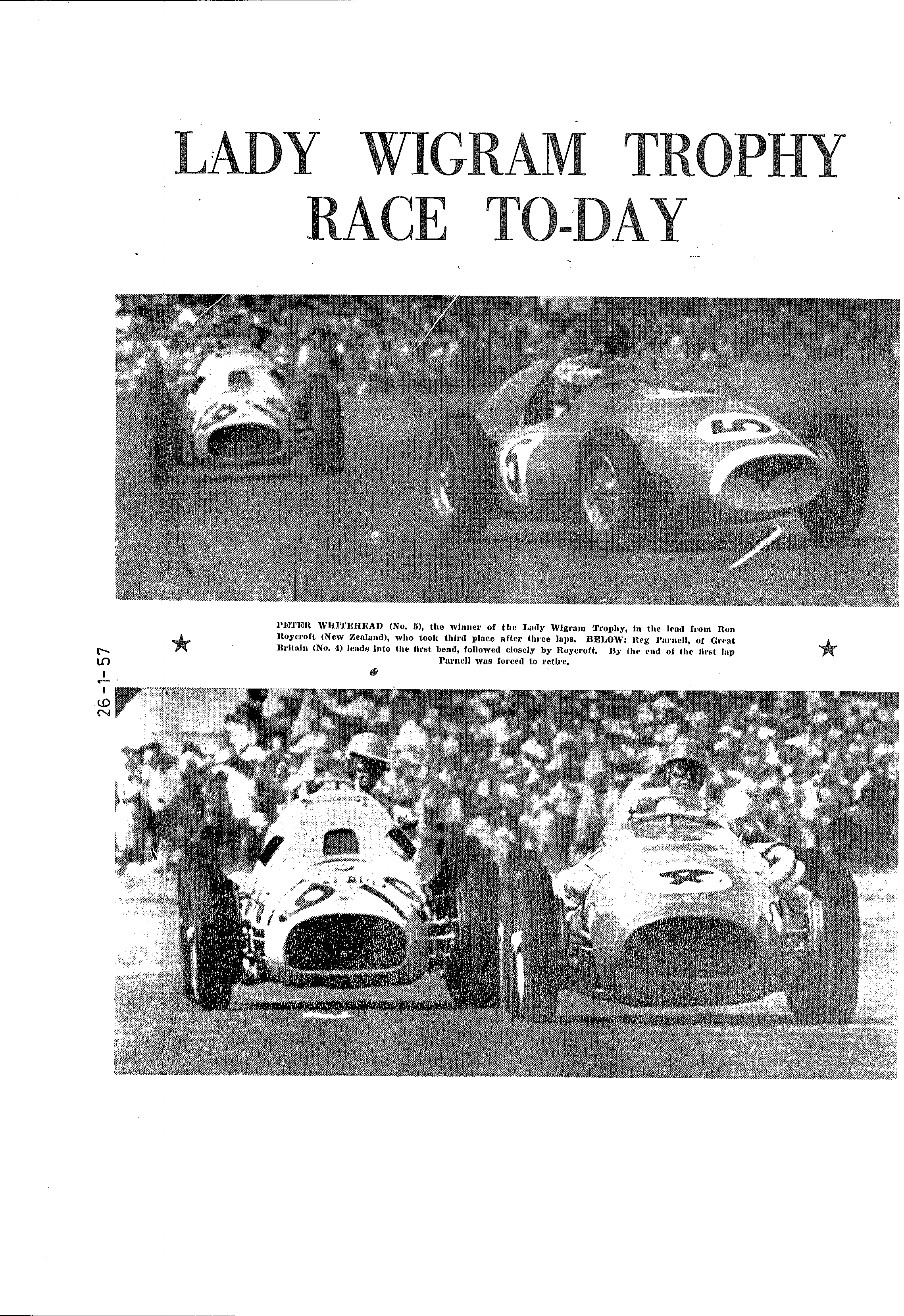 Scan of the clipping page, 26 January 1957