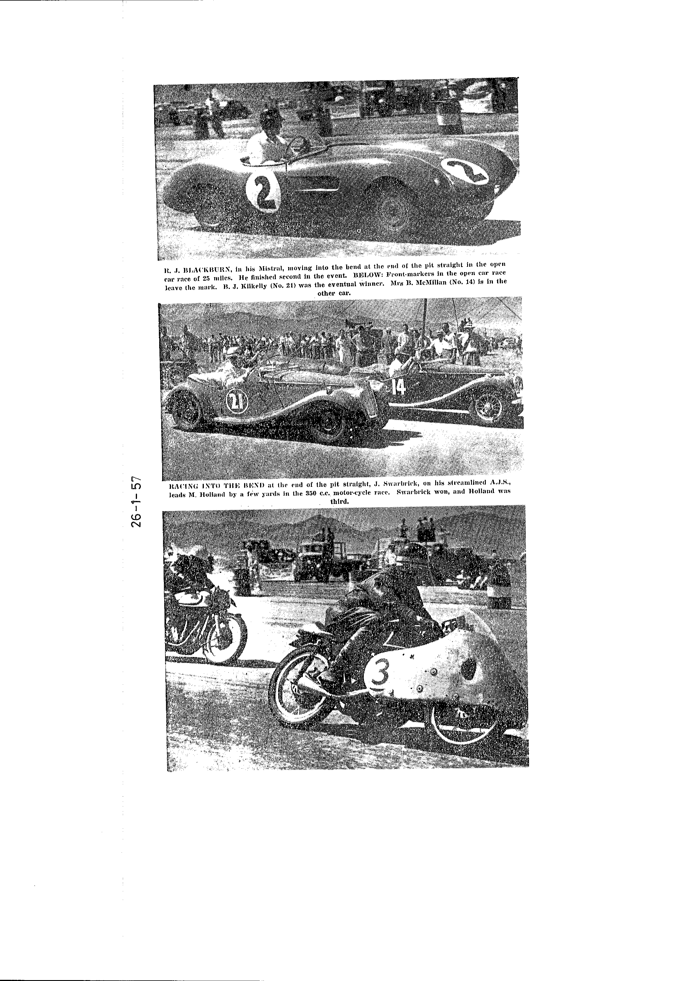 Scan of the clipping page, 26 January 1957