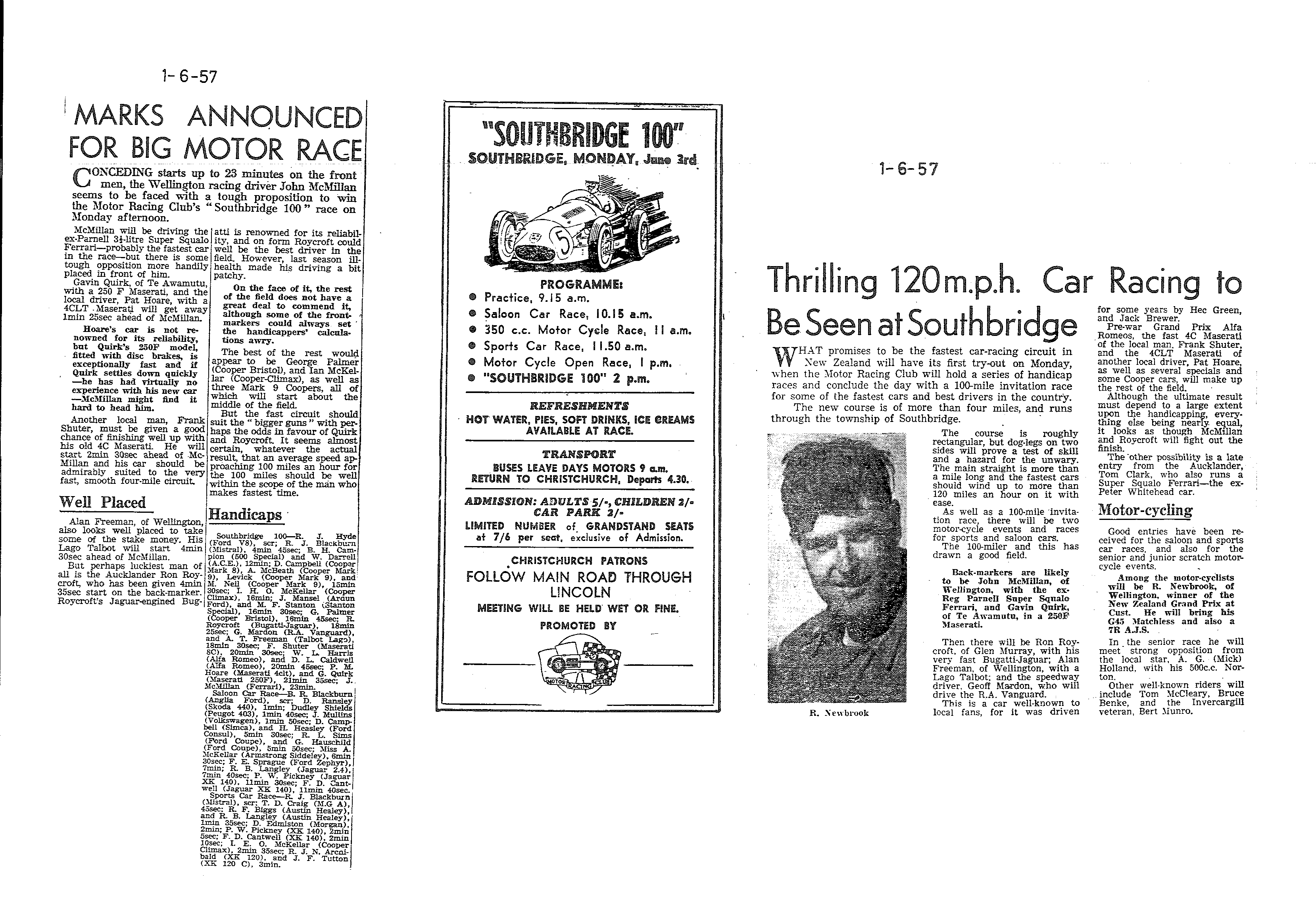 Scan of the clipping page, 1 June 1957