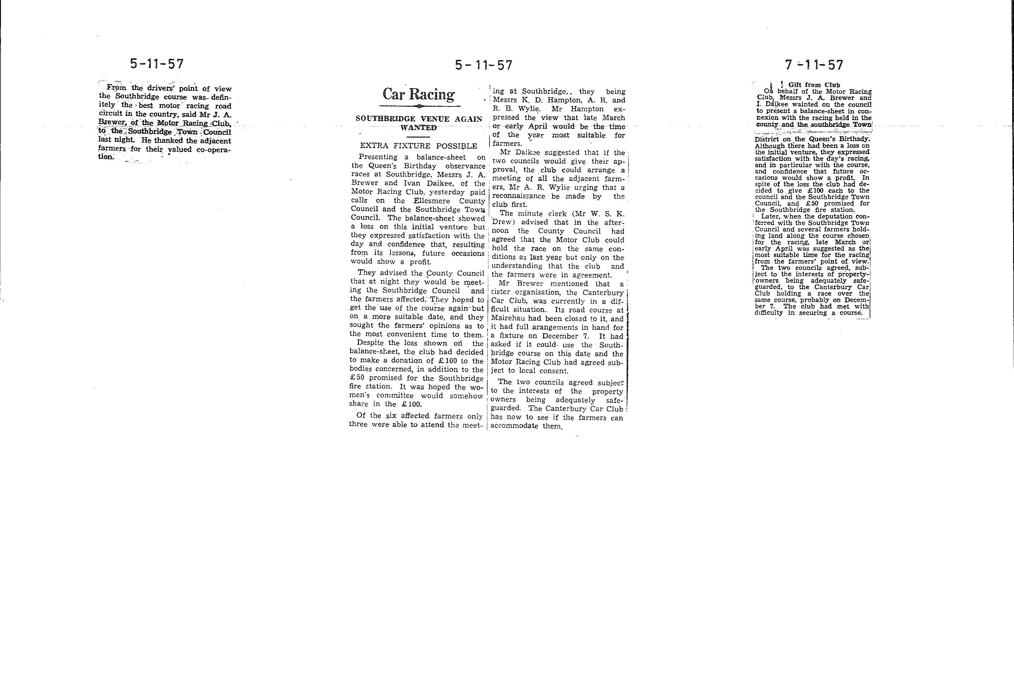 Scan of the clipping page, 5 November 1957
