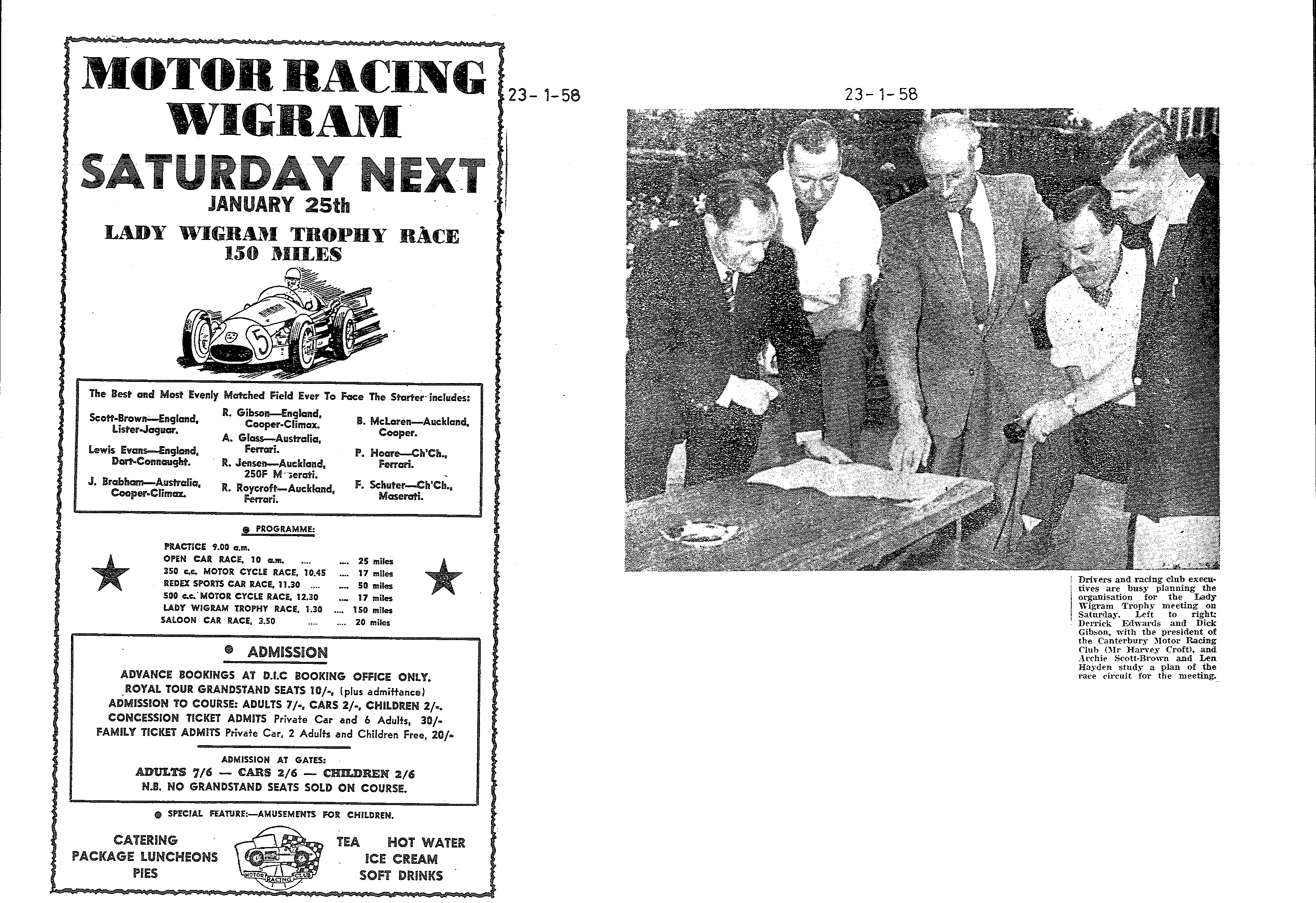 Scan of the clipping page, 23 January 1958