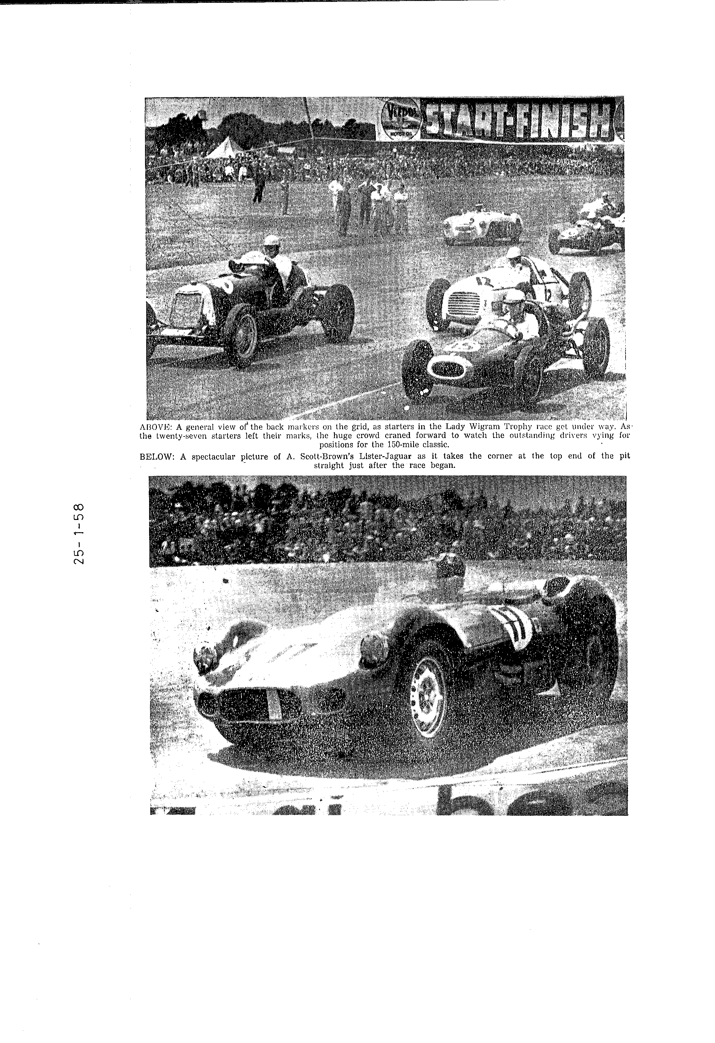 Scan of the clipping page, 25 January 1958