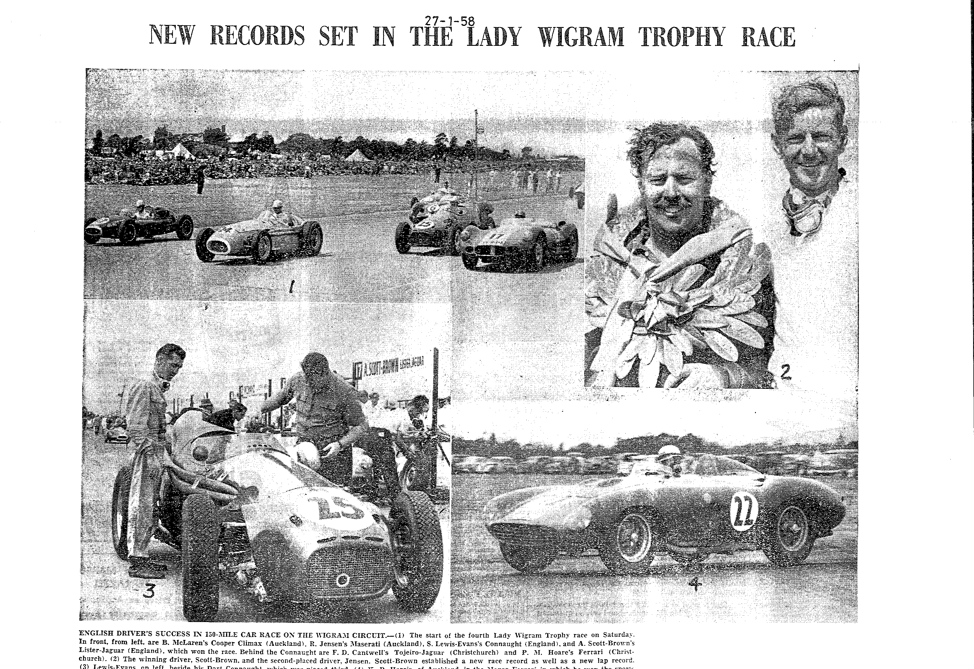 Scan of the clipping page, 27 January 1958