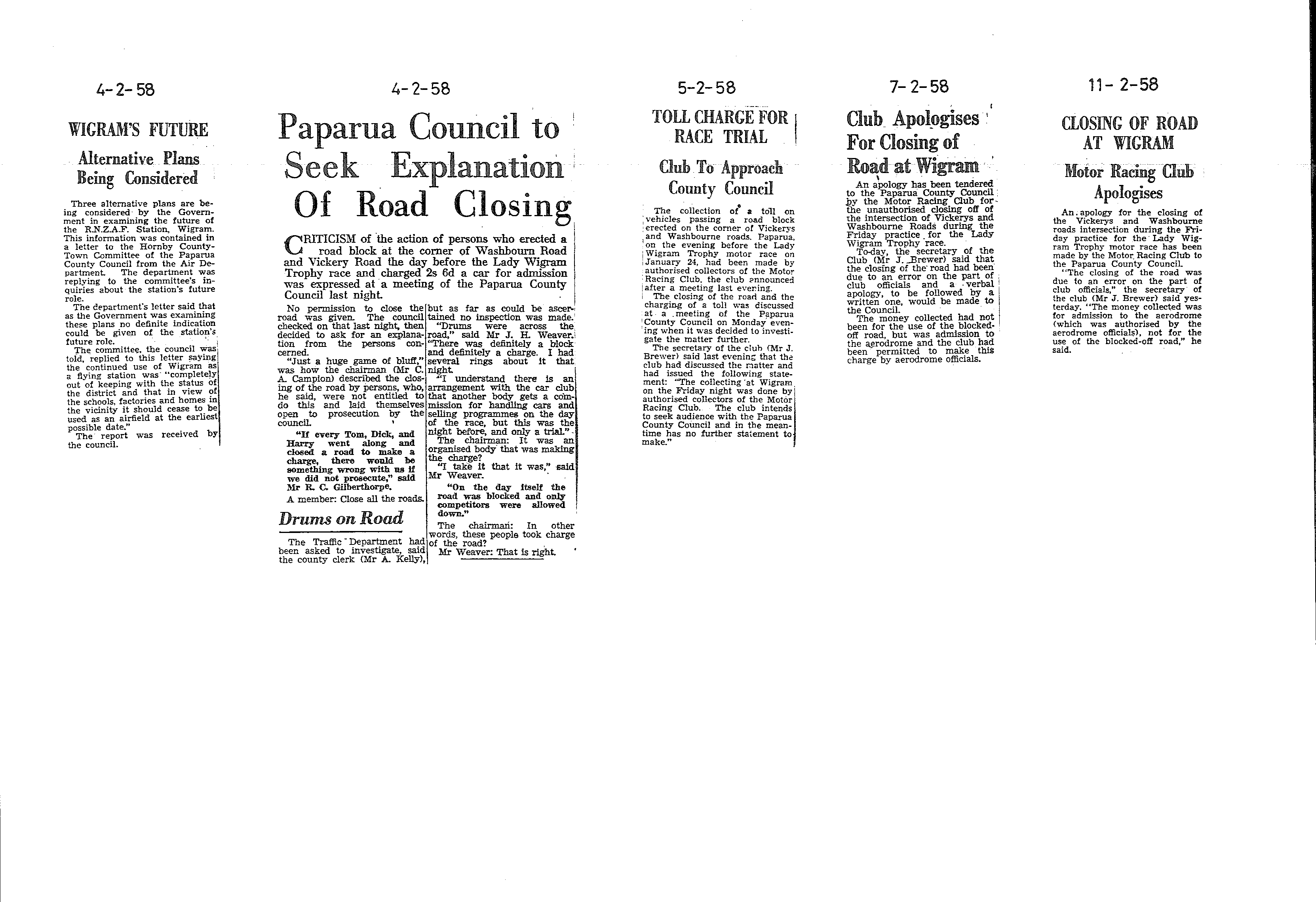 Scan of the clipping page, 4 February 1958