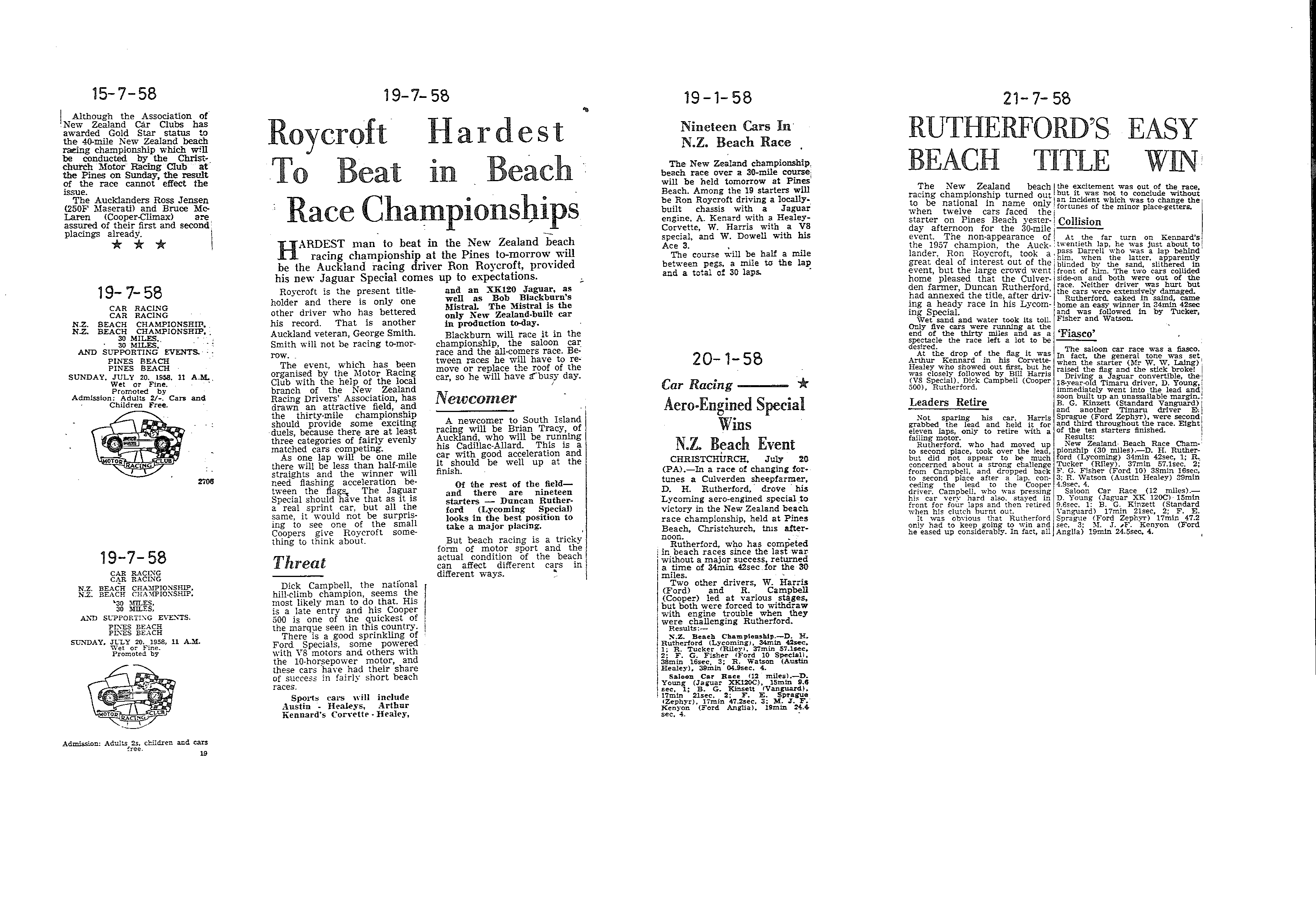 Scan of the clipping page, 15 July 1958