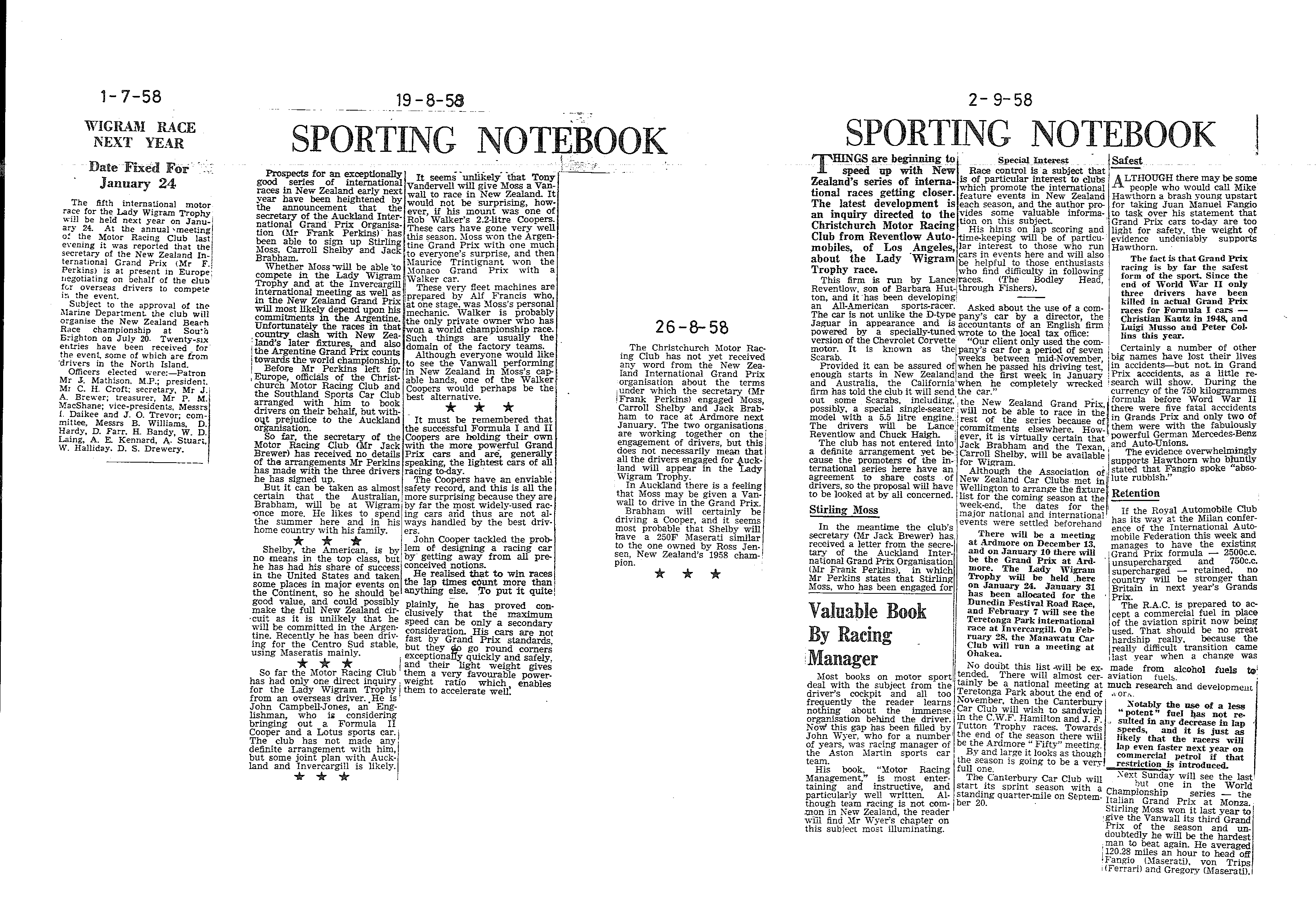 Scan of the clipping page, 9 July 1958