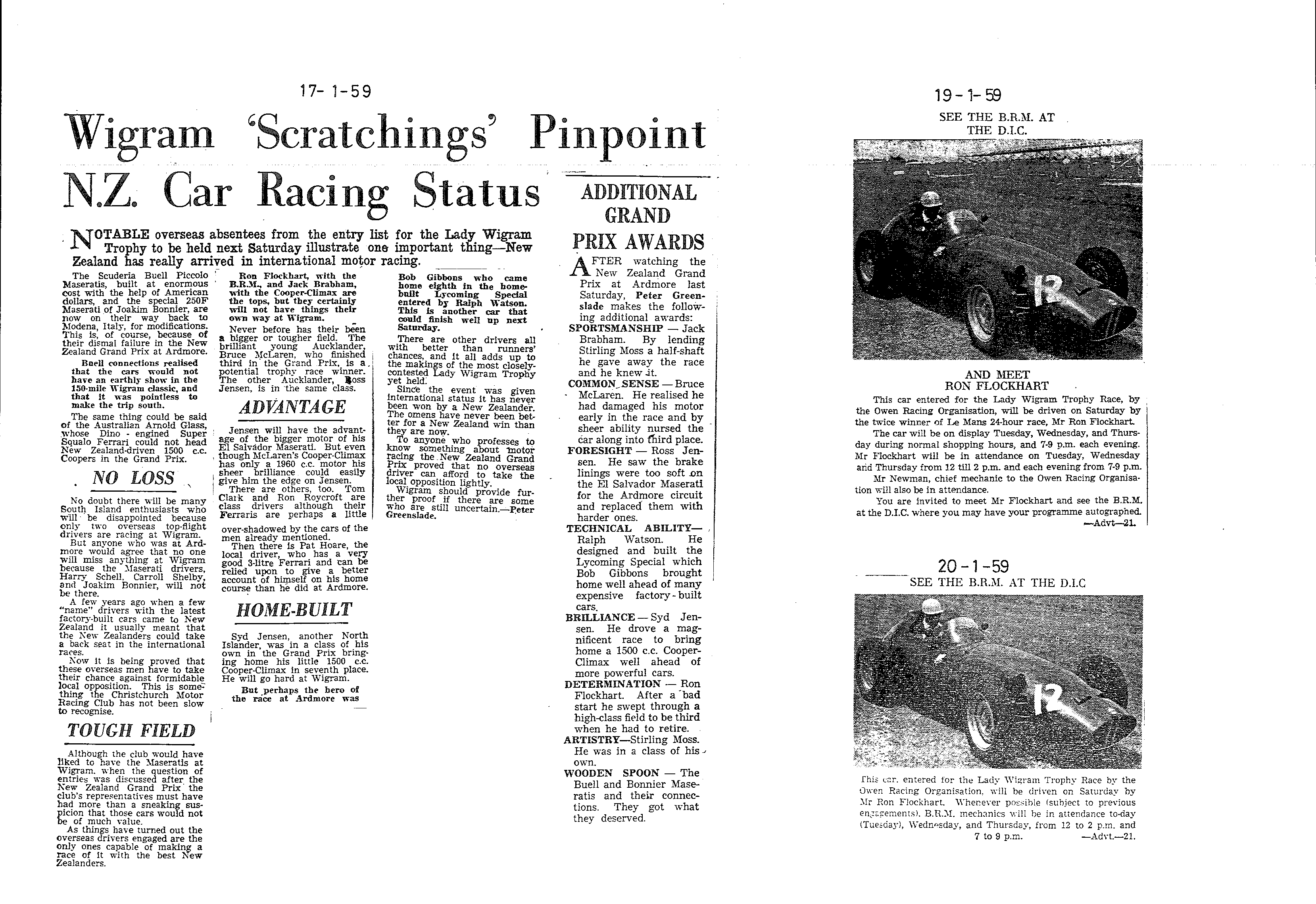 Scan of the clipping page, 17 January 1959