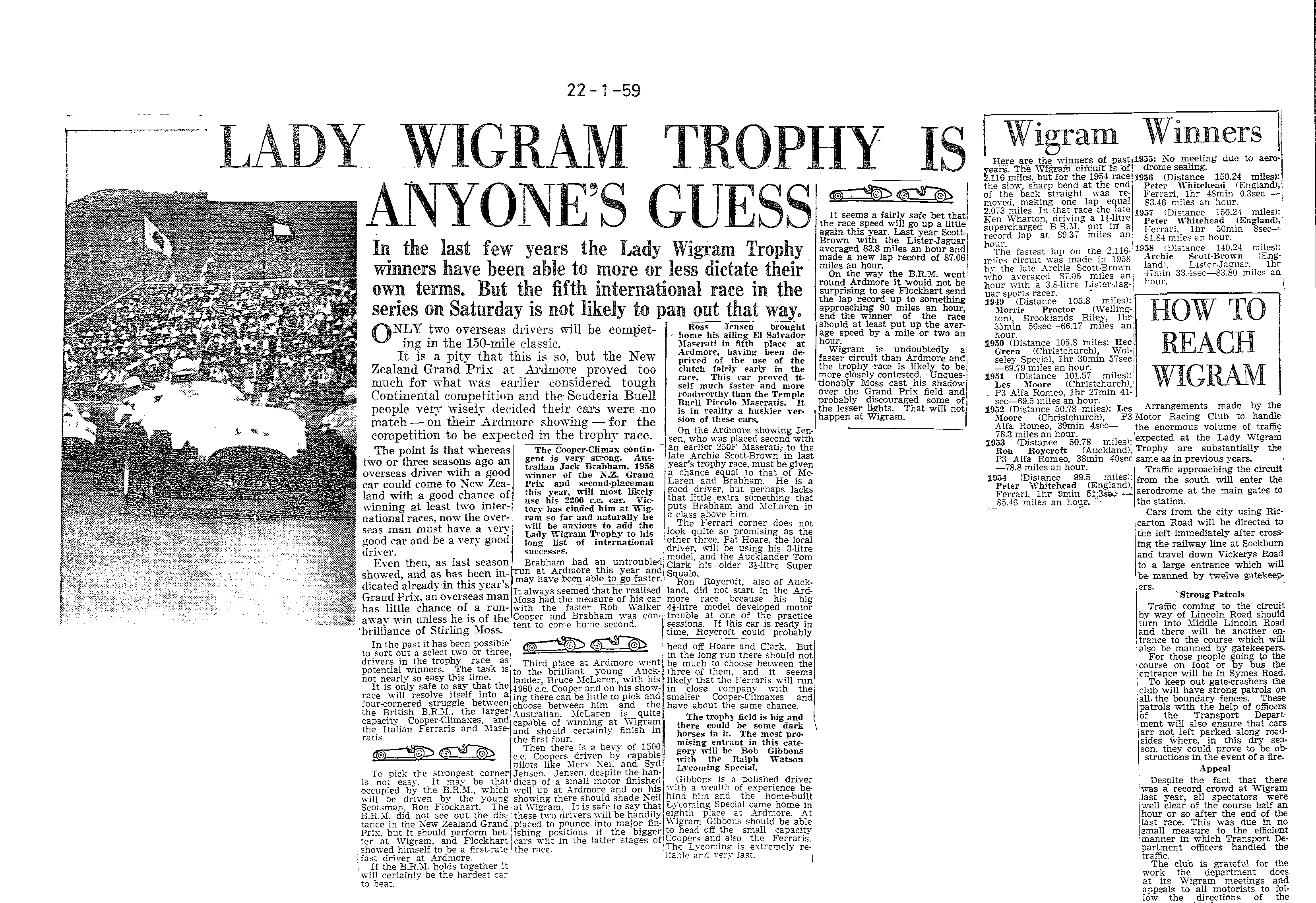 Scan of the clipping page, 22 January 1959