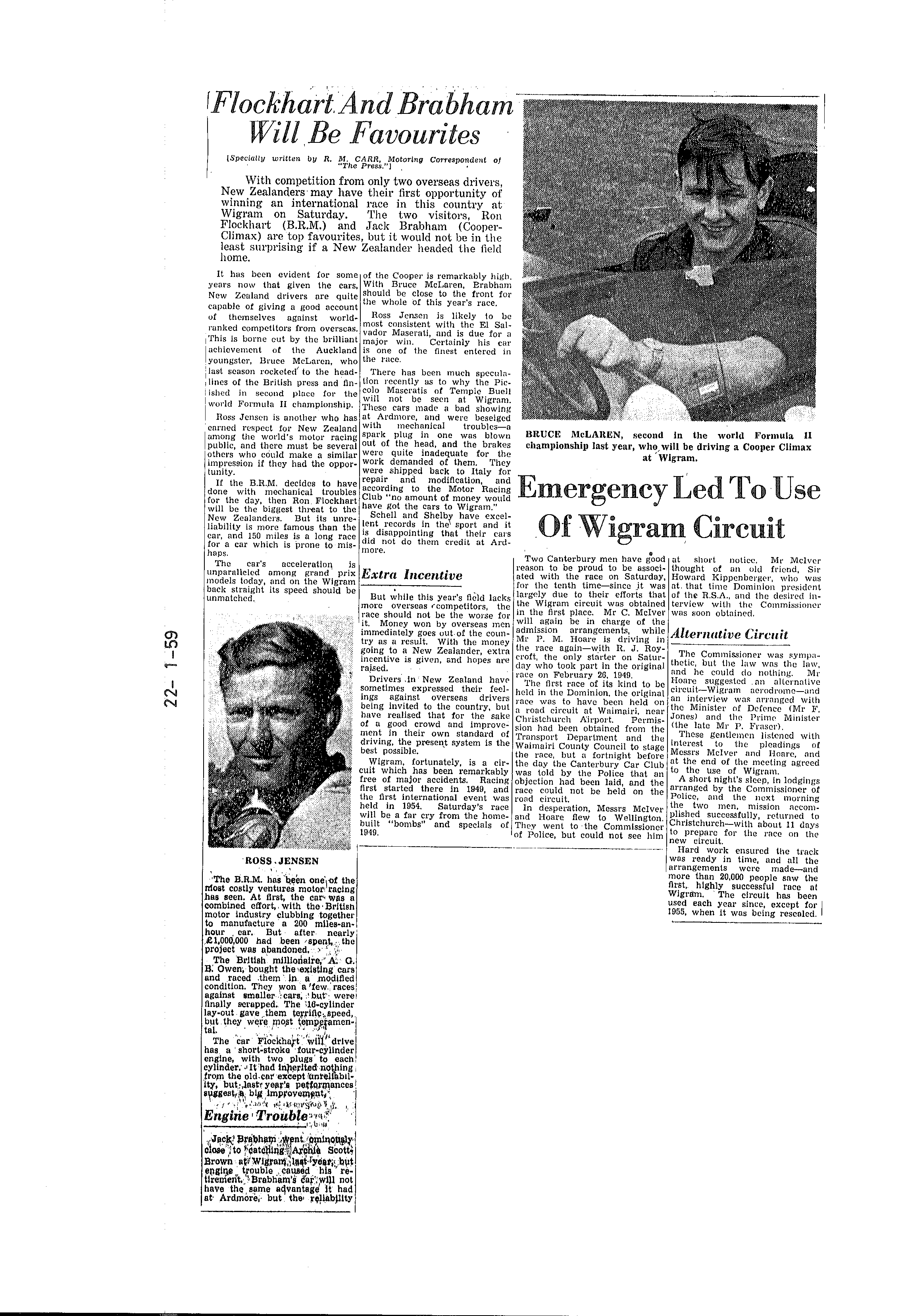 Scan of the clipping page, 22 January 1959