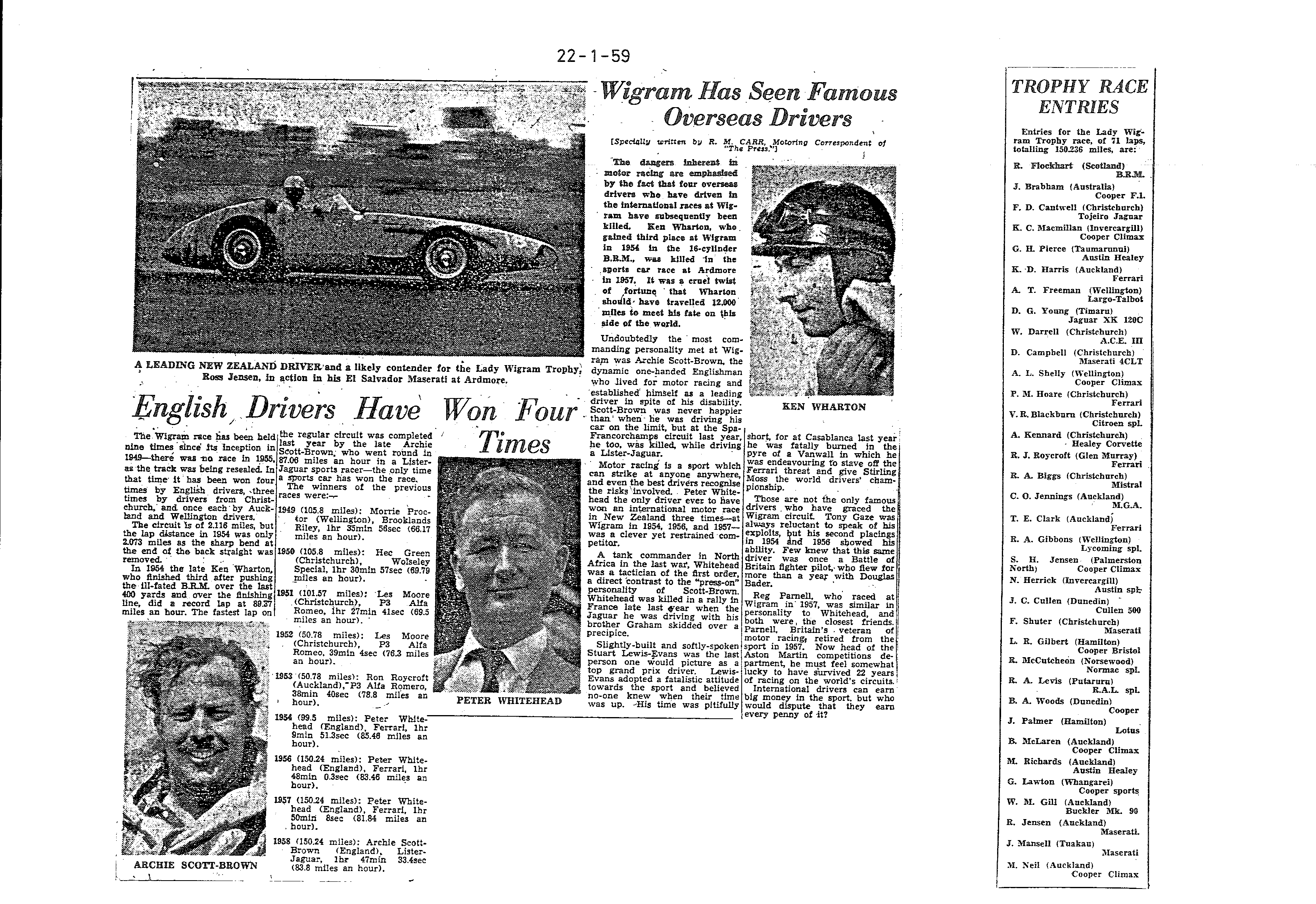 Scan of the clipping page, 22 January 1959
