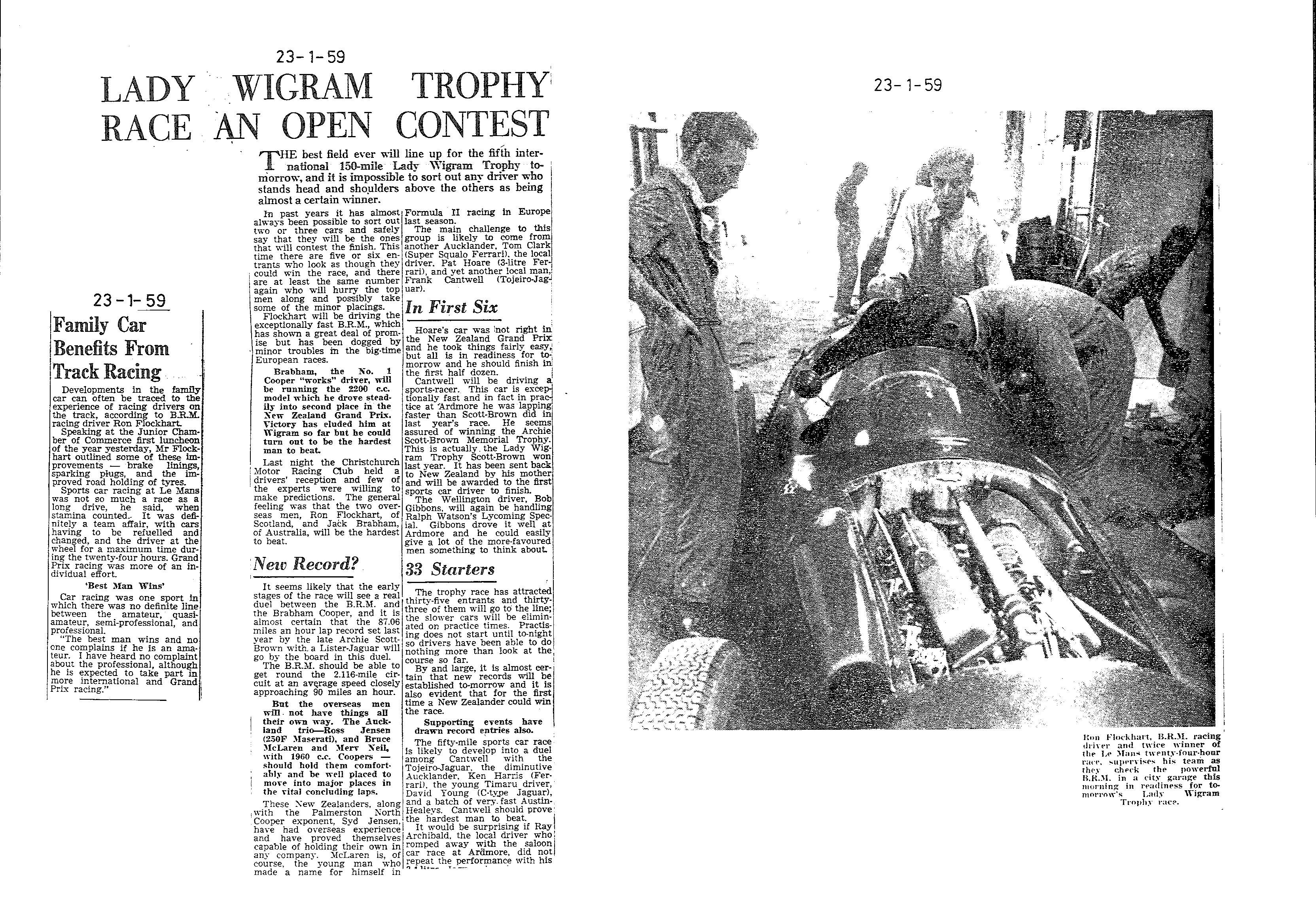 Scan of the clipping page, 23 January 1959