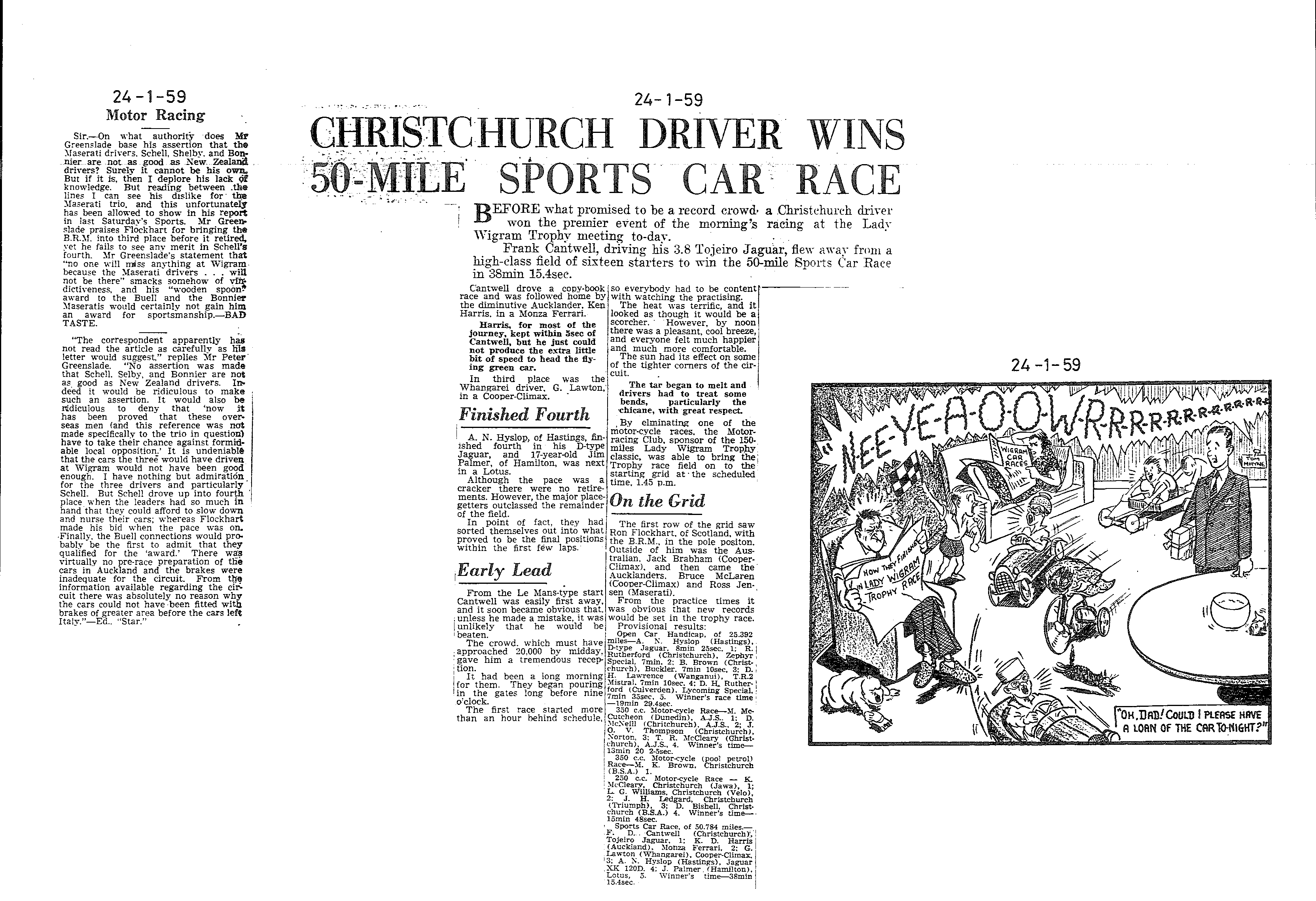 Scan of the clipping page, 24 January 1959