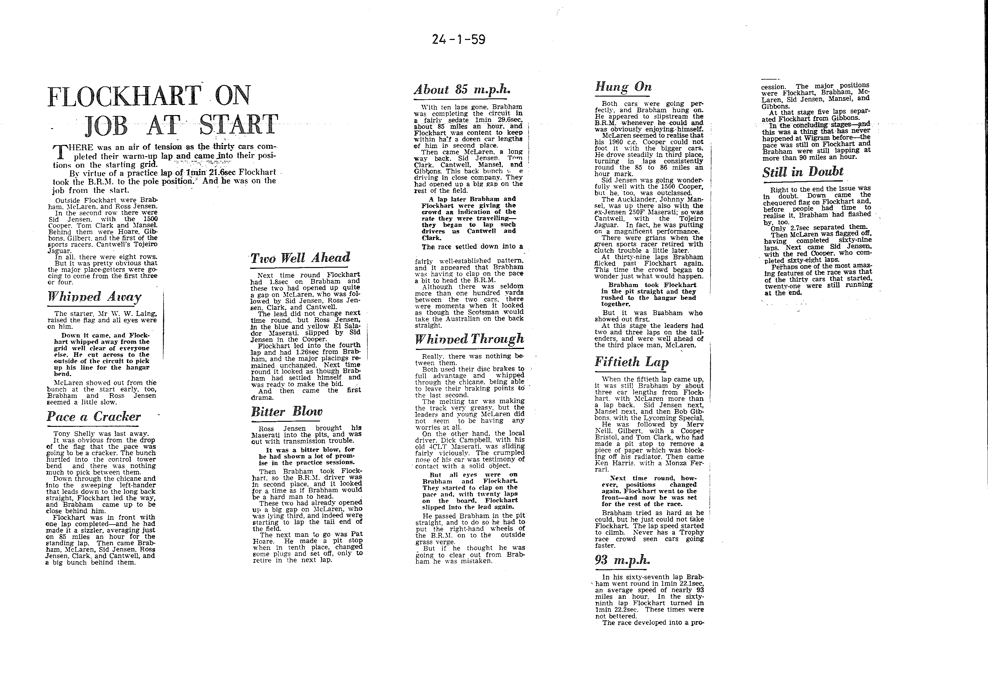 Scan of the clipping page, 24 January 1959