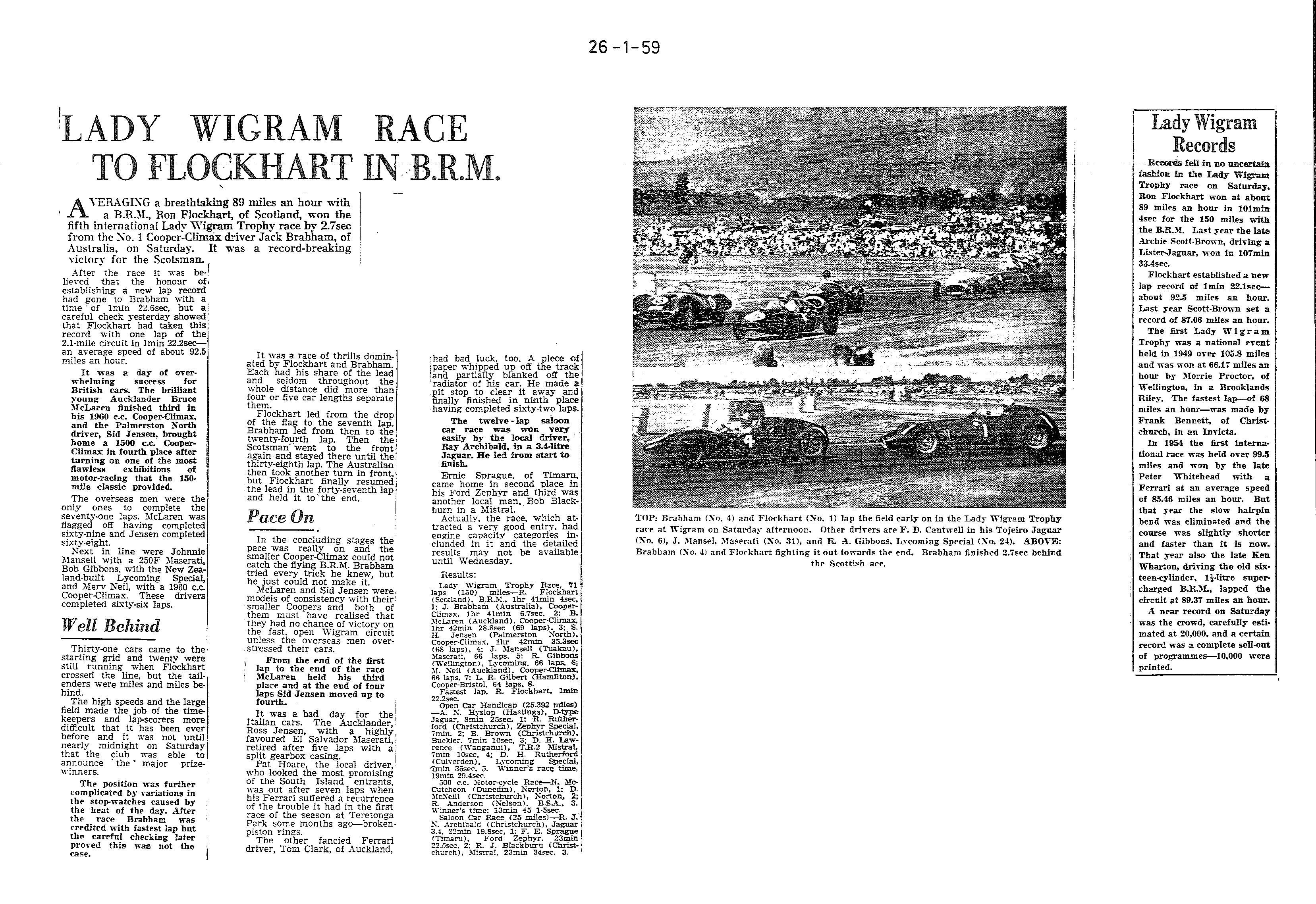 Scan of the clipping page, 26 January 1959