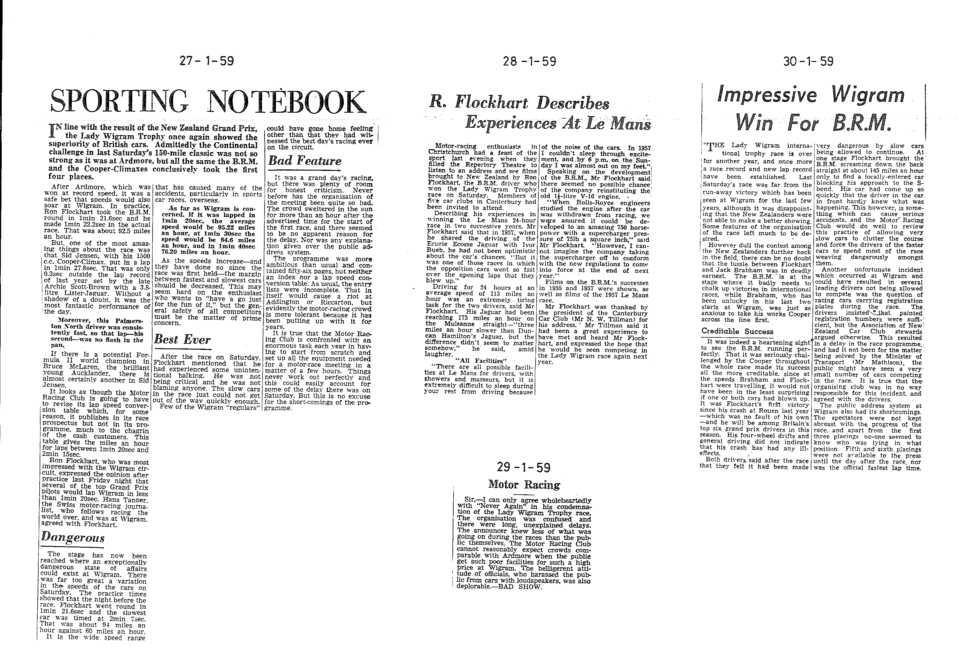 Scan of the clipping page, 27 January 1959