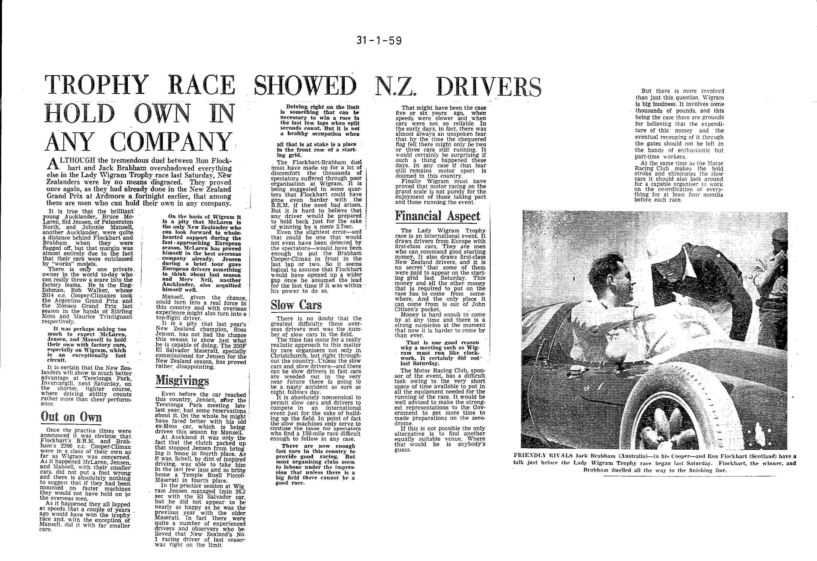 Scan of the clipping page, 31 January 1959