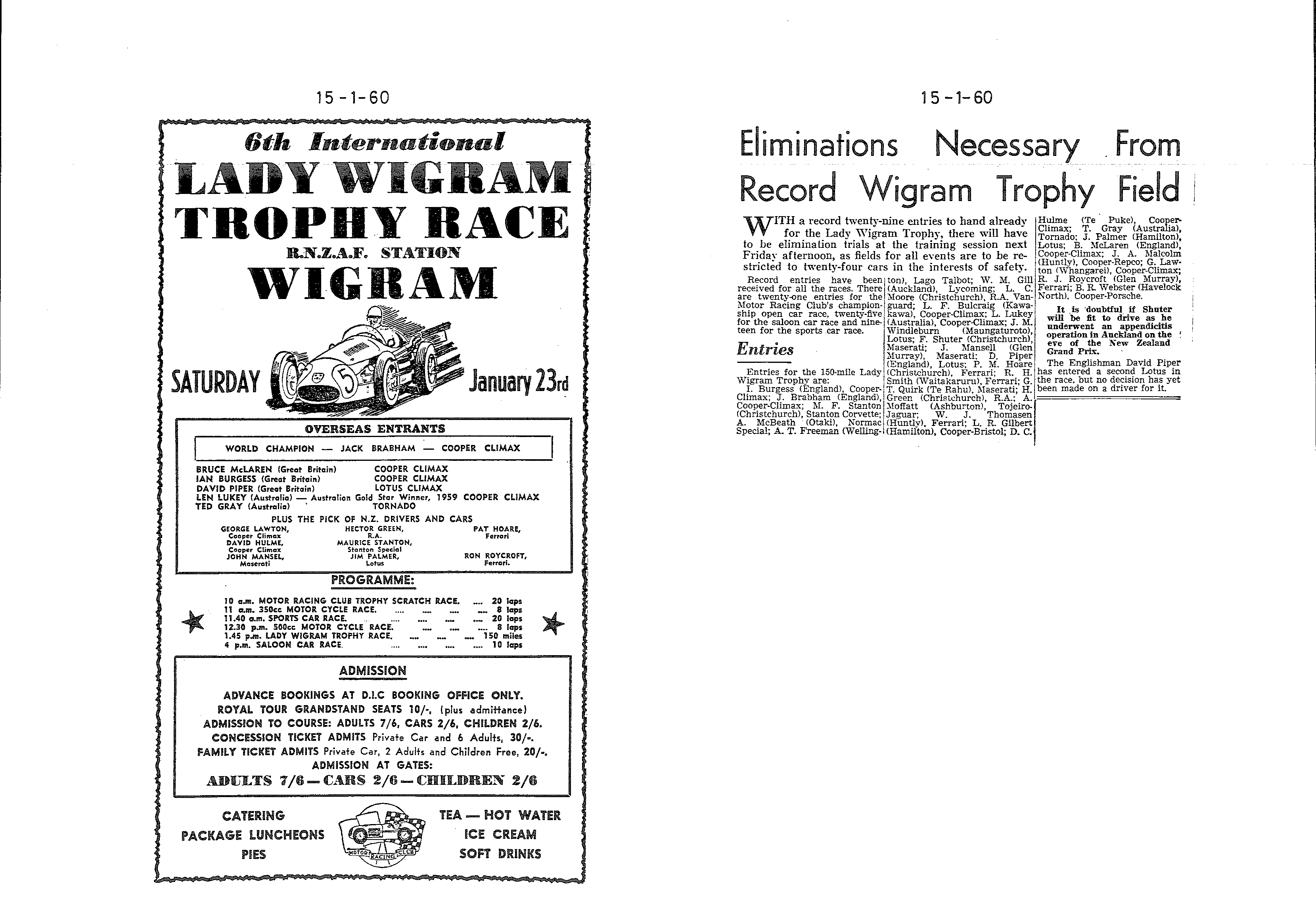 Scan of the clipping page, 15 January 1960